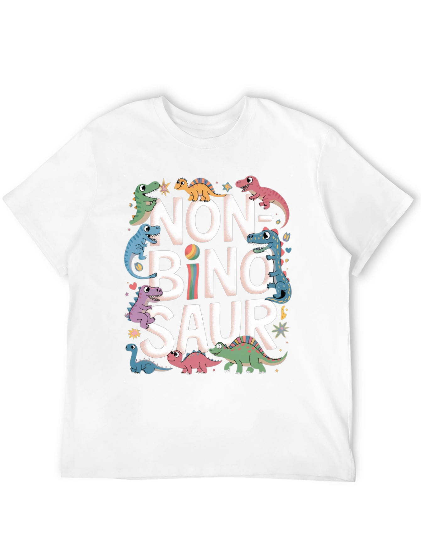 Non-Binary Dinosaur Graphic T-Shirt