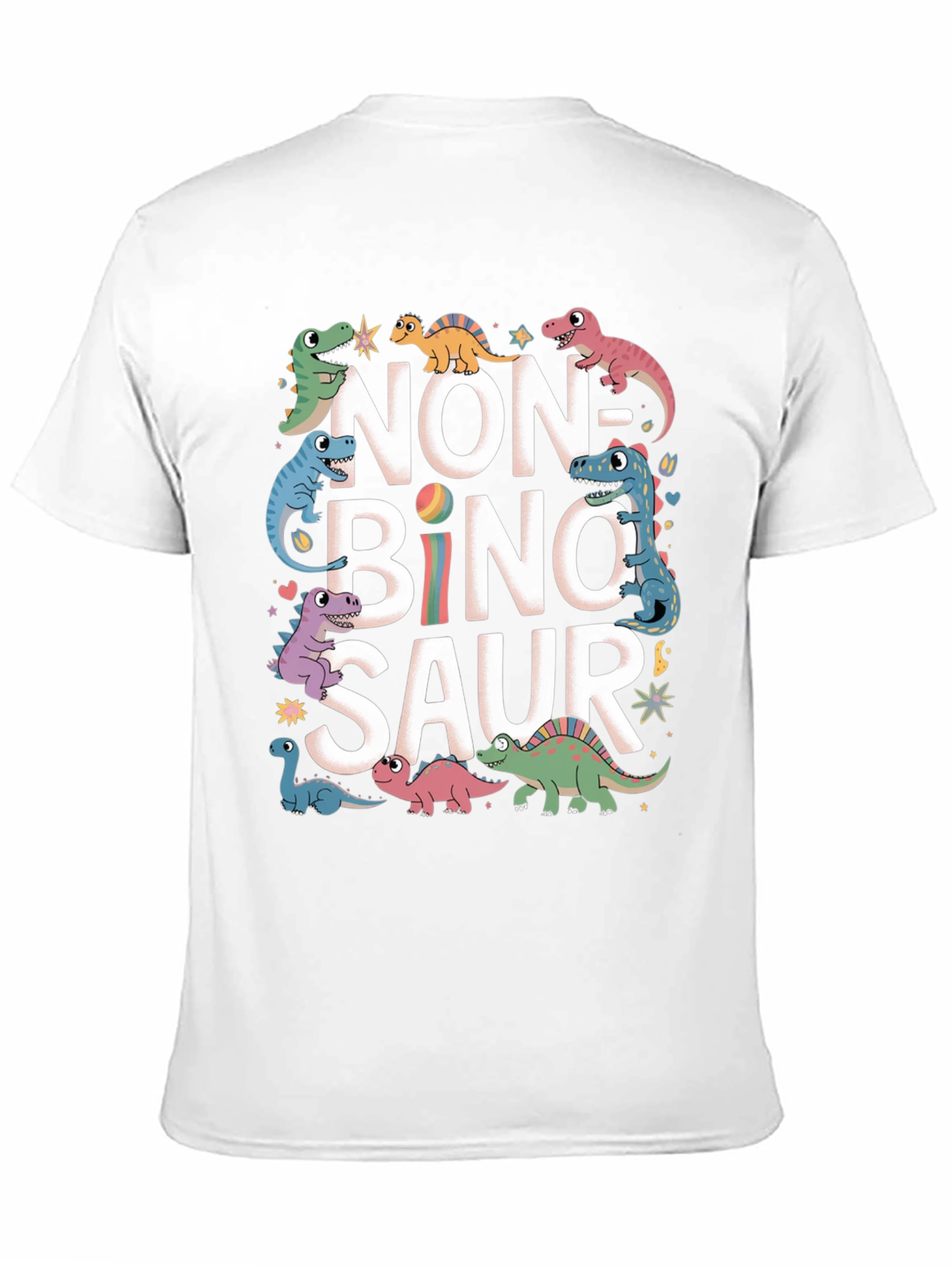 Non-Binary Dinosaur Graphic T-Shirt