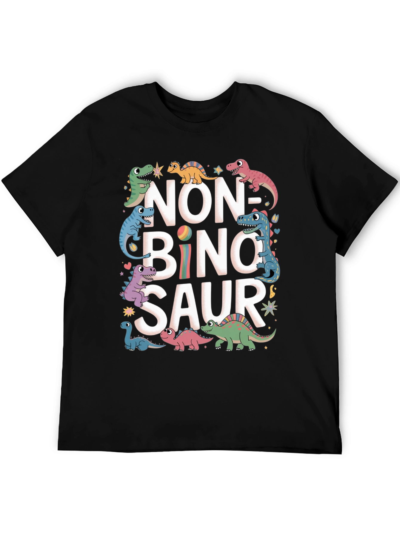 Non-Binary Dinosaur Graphic T-Shirt