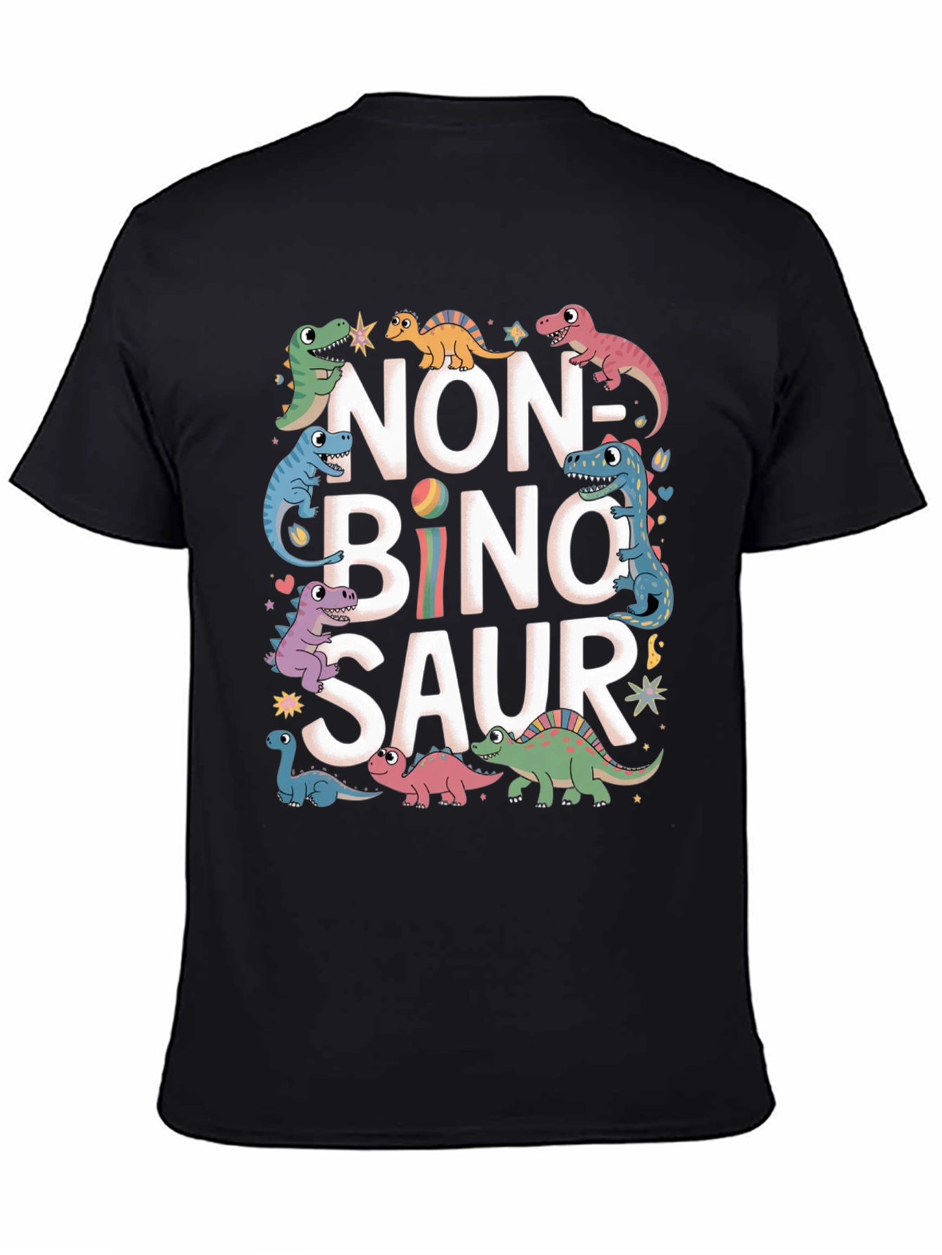 Non-Binary Dinosaur Graphic T-Shirt