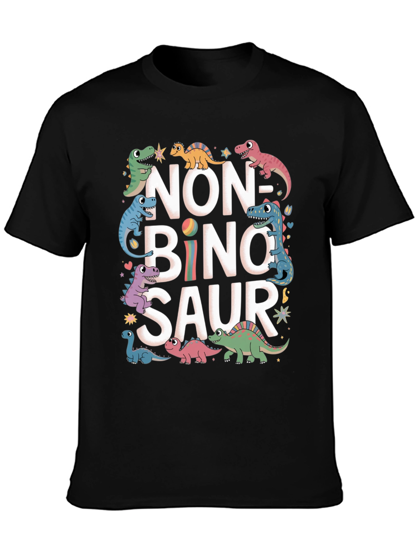 Non-Binary Dinosaur Graphic T-Shirt