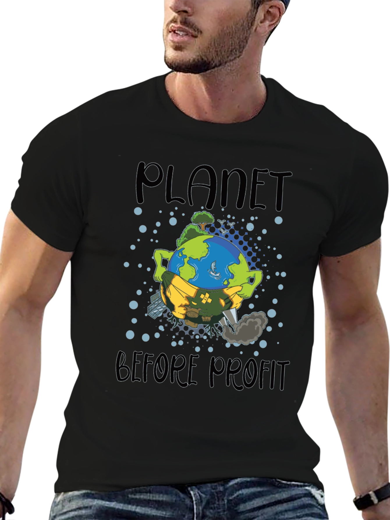Planet Before Profit Graphic Tee - Eco-Conscious Fashion