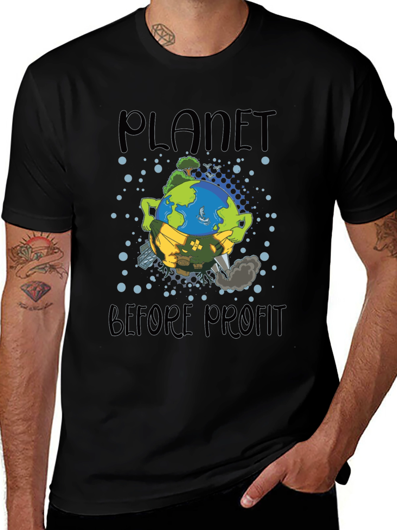 Planet Before Profit Graphic Tee - Eco-Conscious Fashion