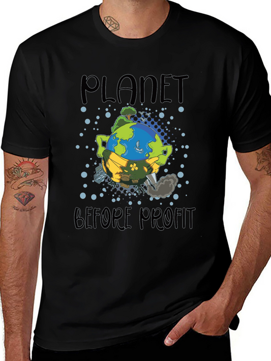 Planet Before Profit Graphic Tee - Eco-Conscious Fashion