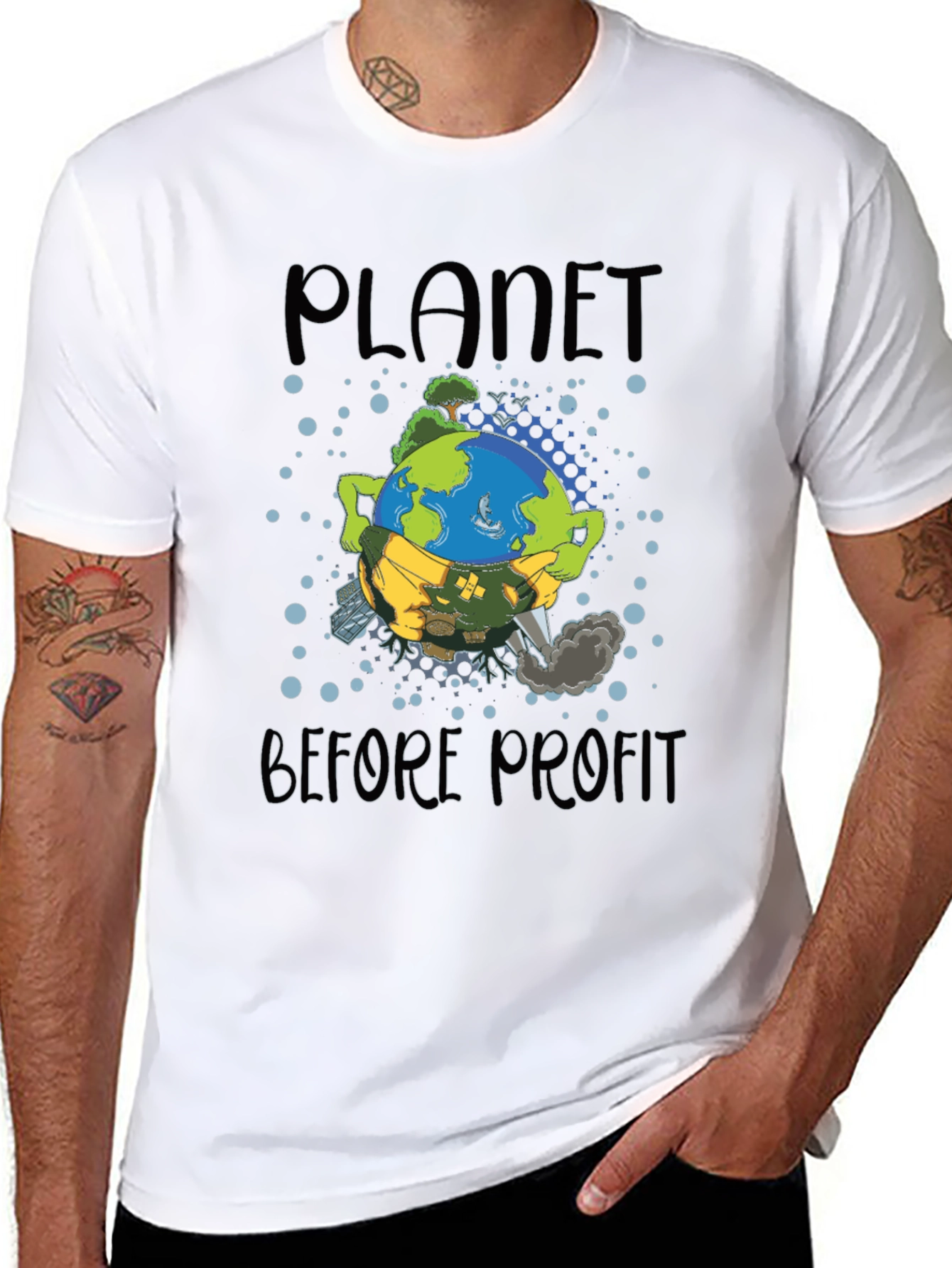 Planet Before Profit Graphic Tee - Eco-Conscious Fashion