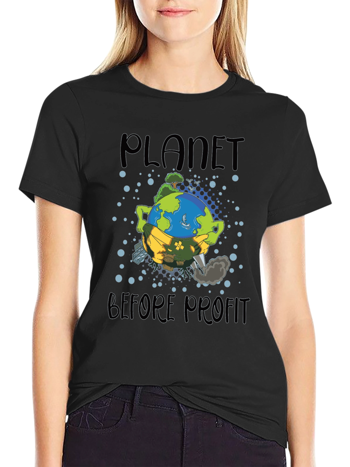 Planet Before Profit Graphic Tee - Eco-Conscious Fashion