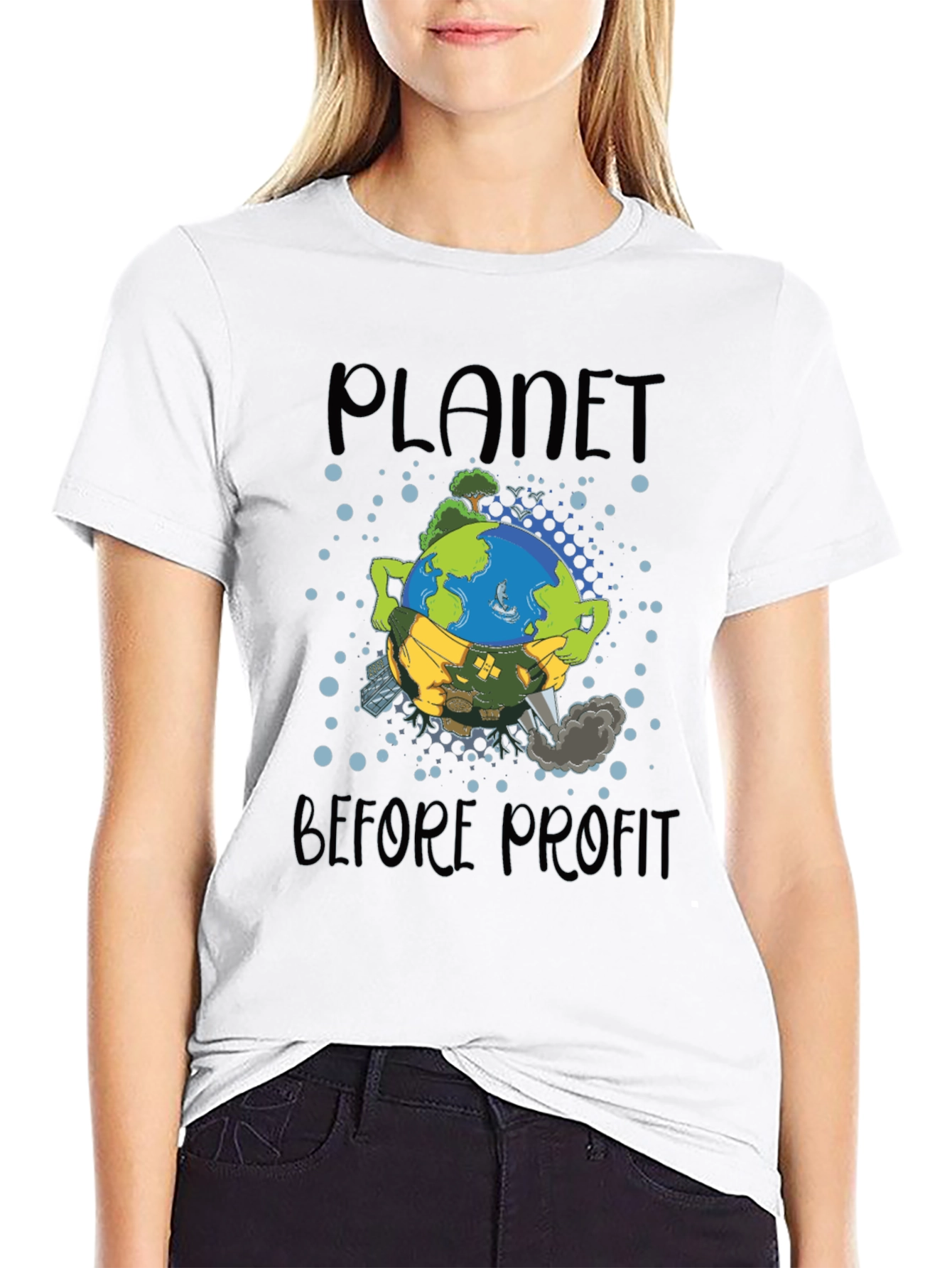 Planet Before Profit Graphic Tee - Eco-Conscious Fashion