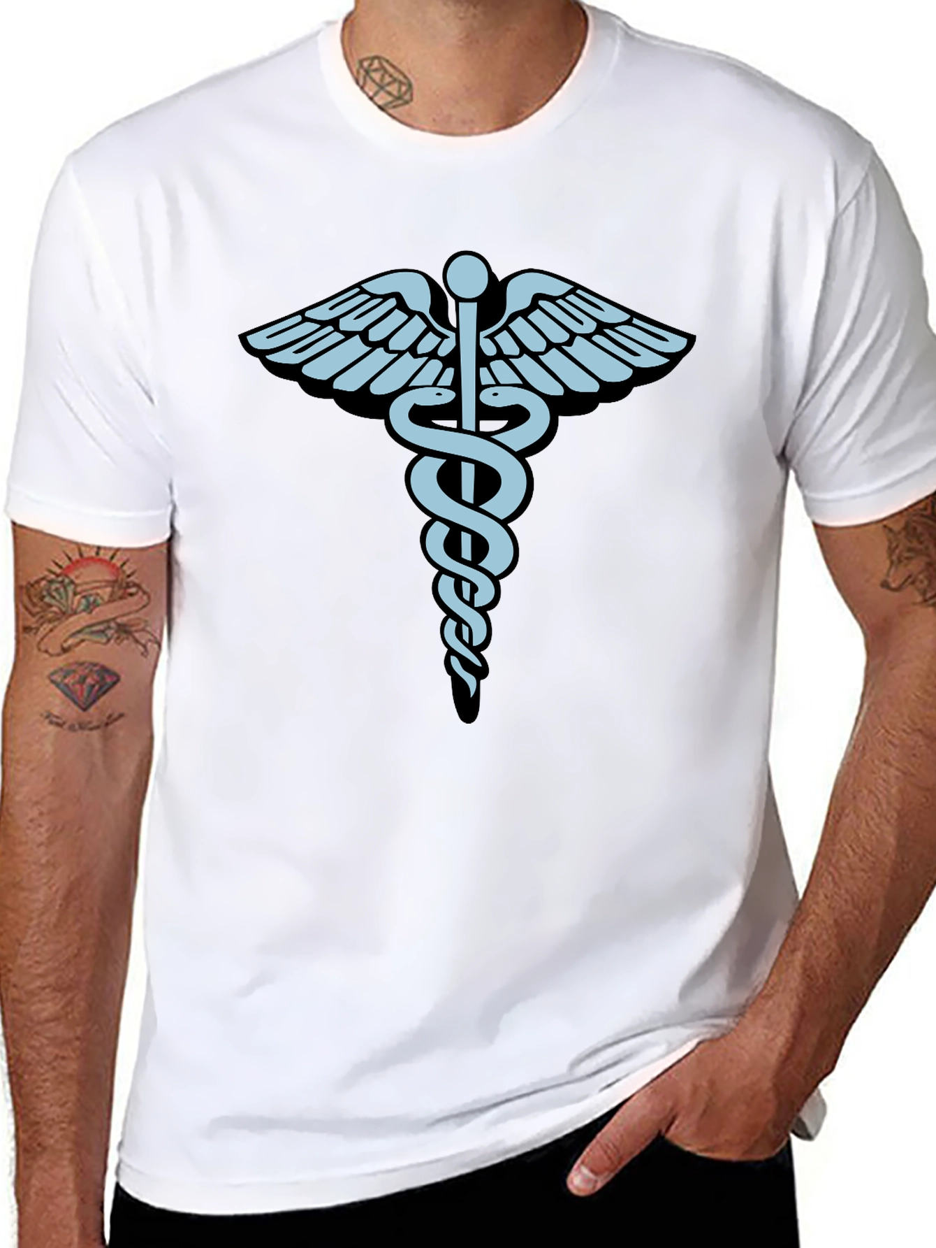 Caduceus Medical Symbol Graphic T-Shirt