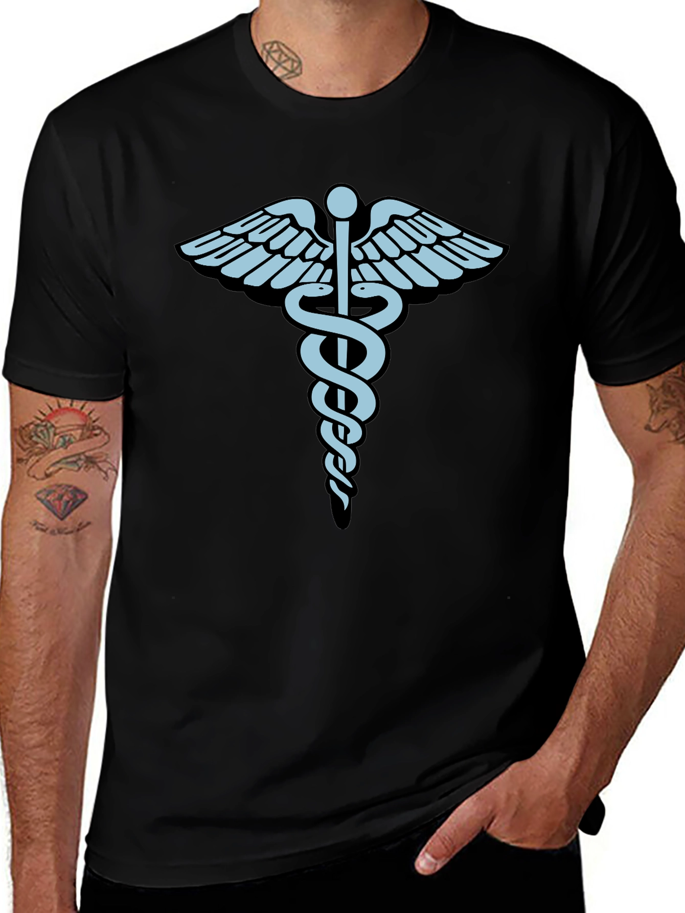 Caduceus Medical Symbol Graphic T-Shirt