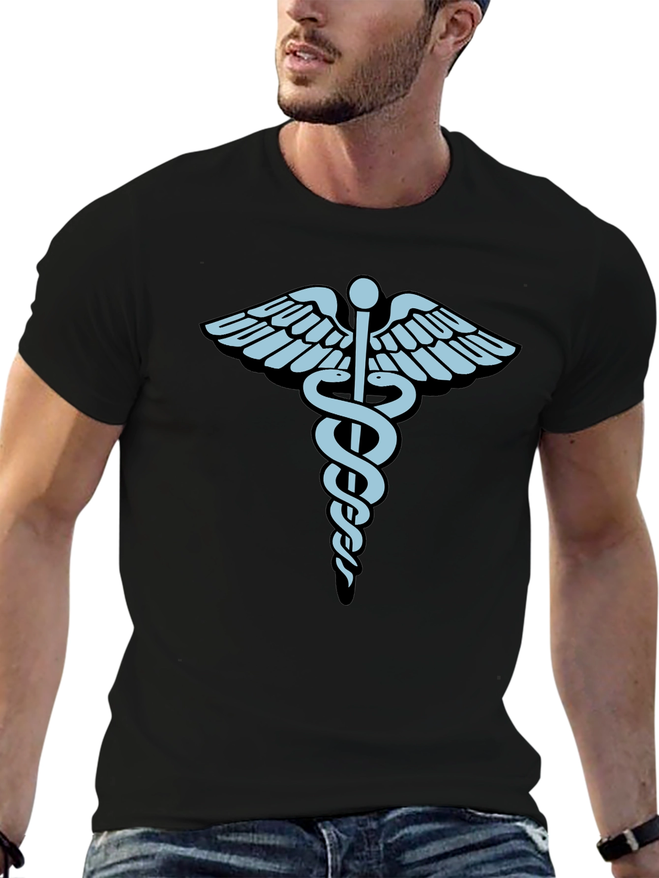 Caduceus Medical Symbol Graphic T-Shirt