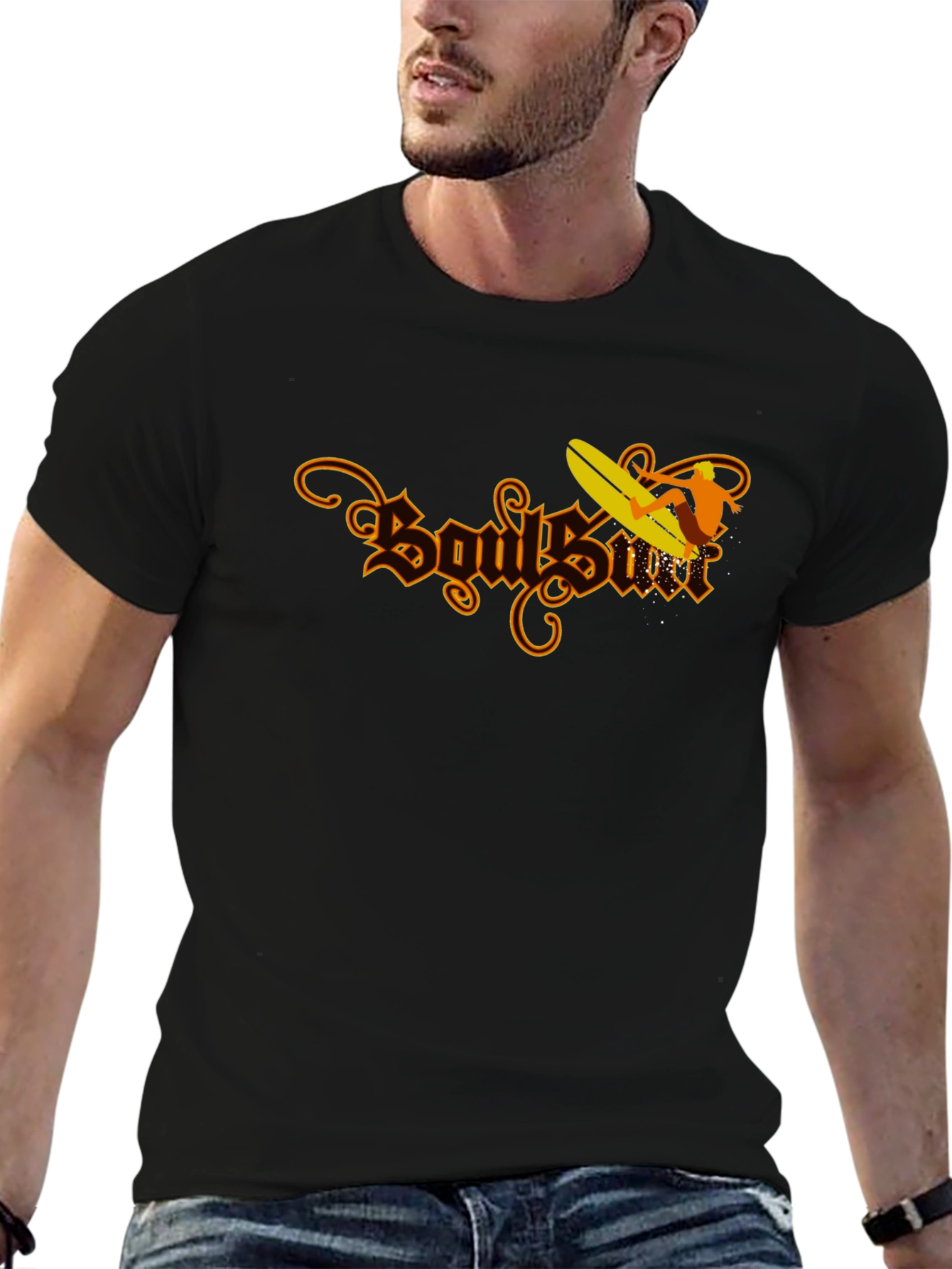Soul Surf Graphic T-Shirt - Black Cotton Tee
