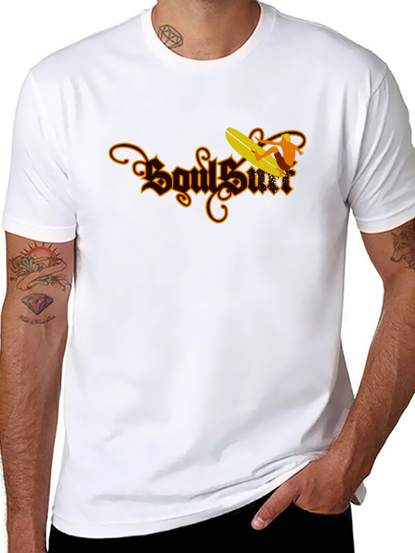 Soul Surf Graphic T-Shirt - Black Cotton Tee