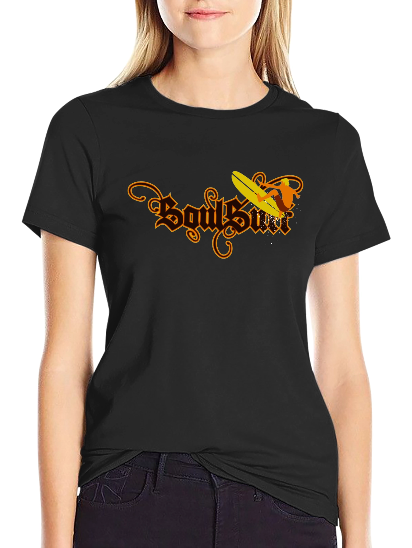 Soul Surf Graphic T-Shirt - Black Cotton Tee