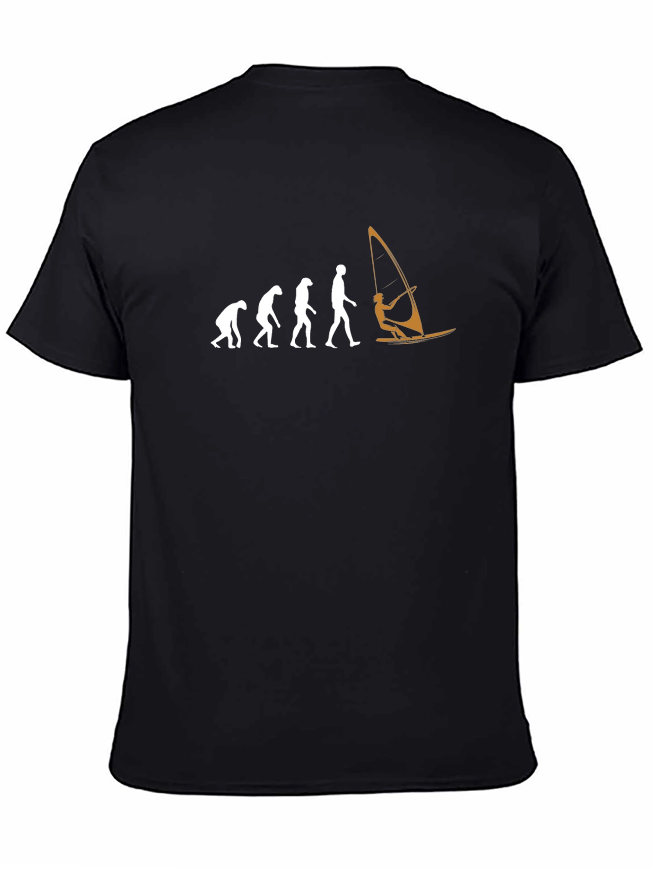 Evolution of Windsurfing Black T-Shirt