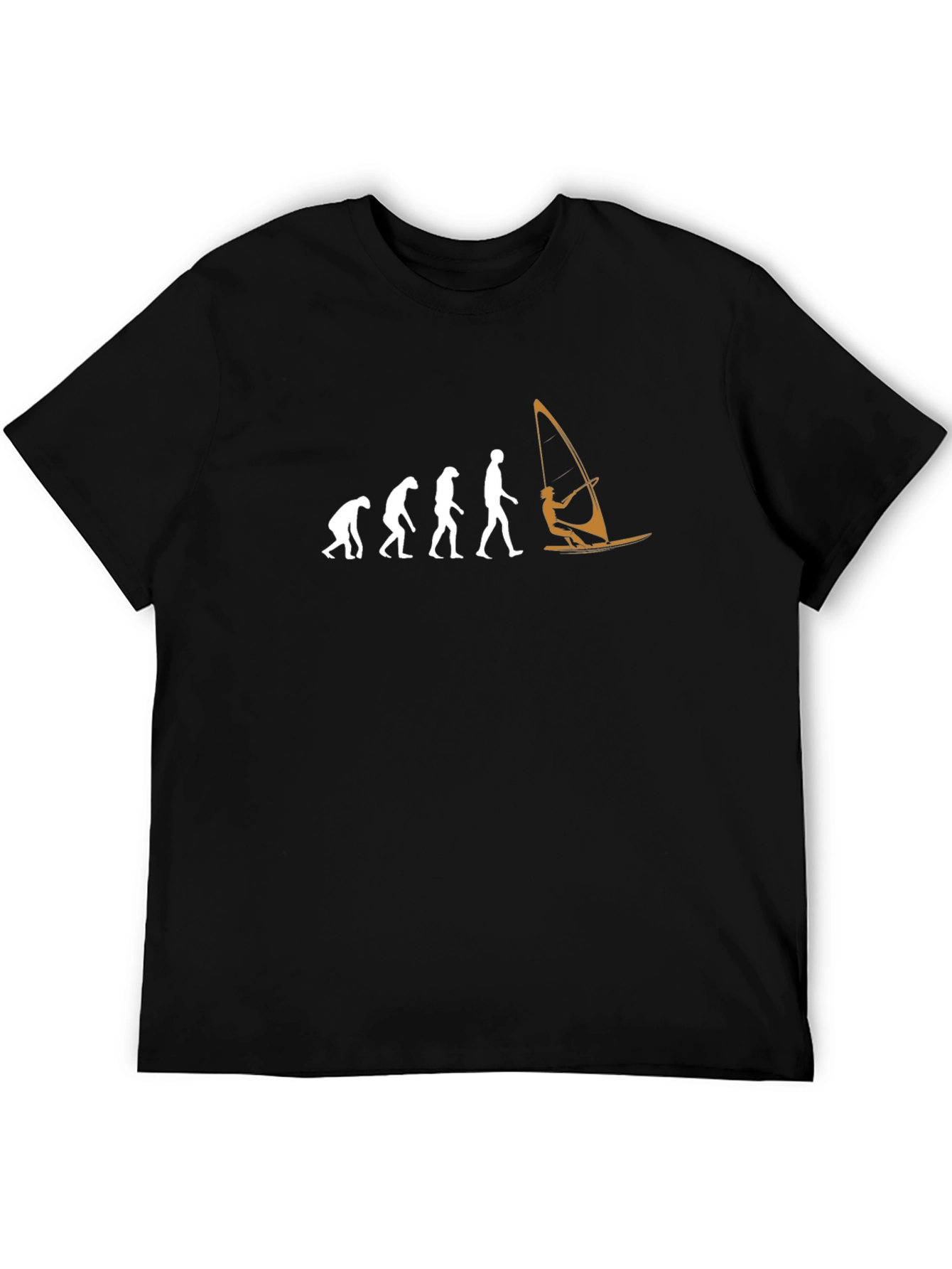 Evolution of Windsurfing Black T-Shirt