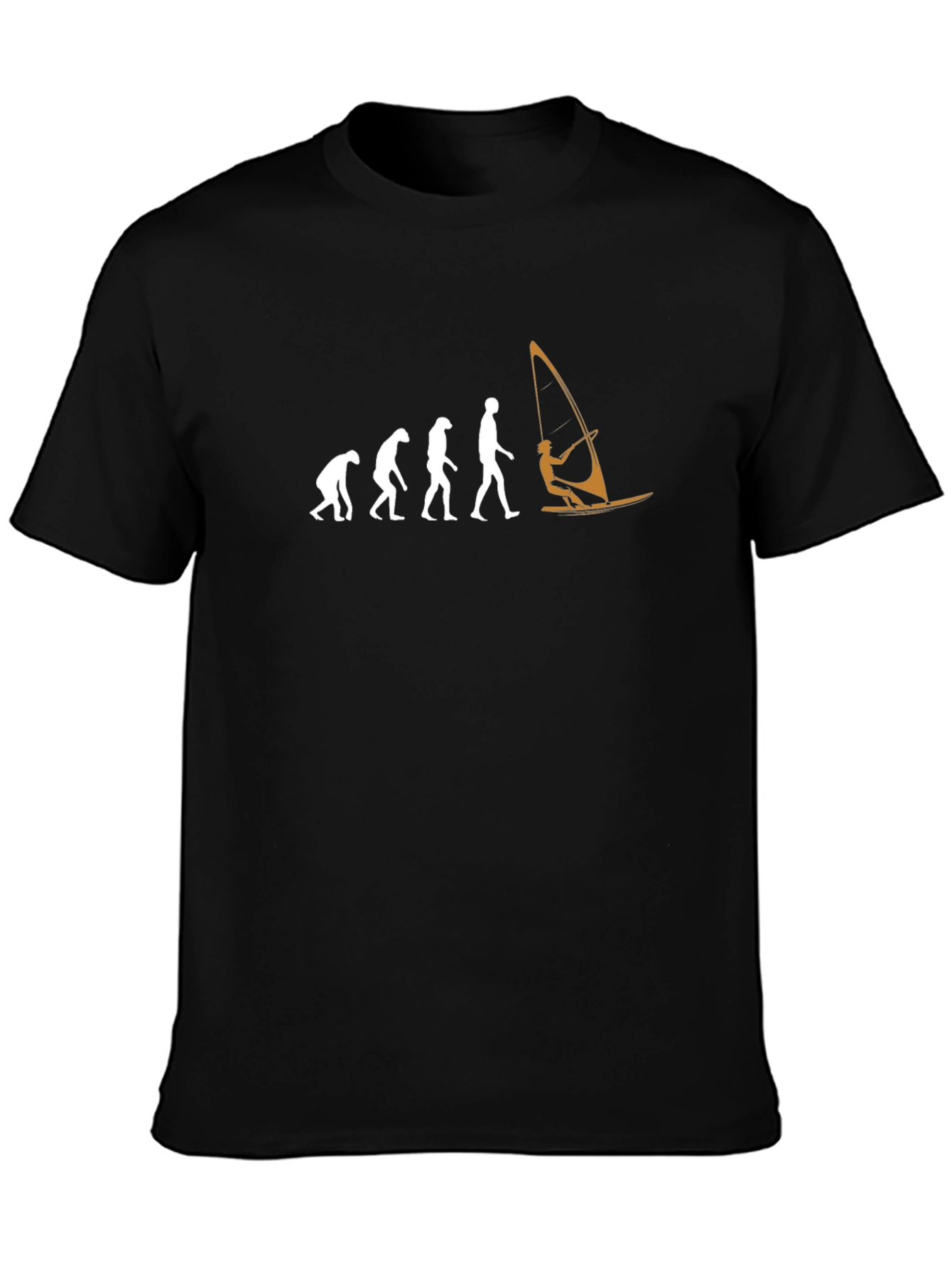 Evolution of Windsurfing Black T-Shirt
