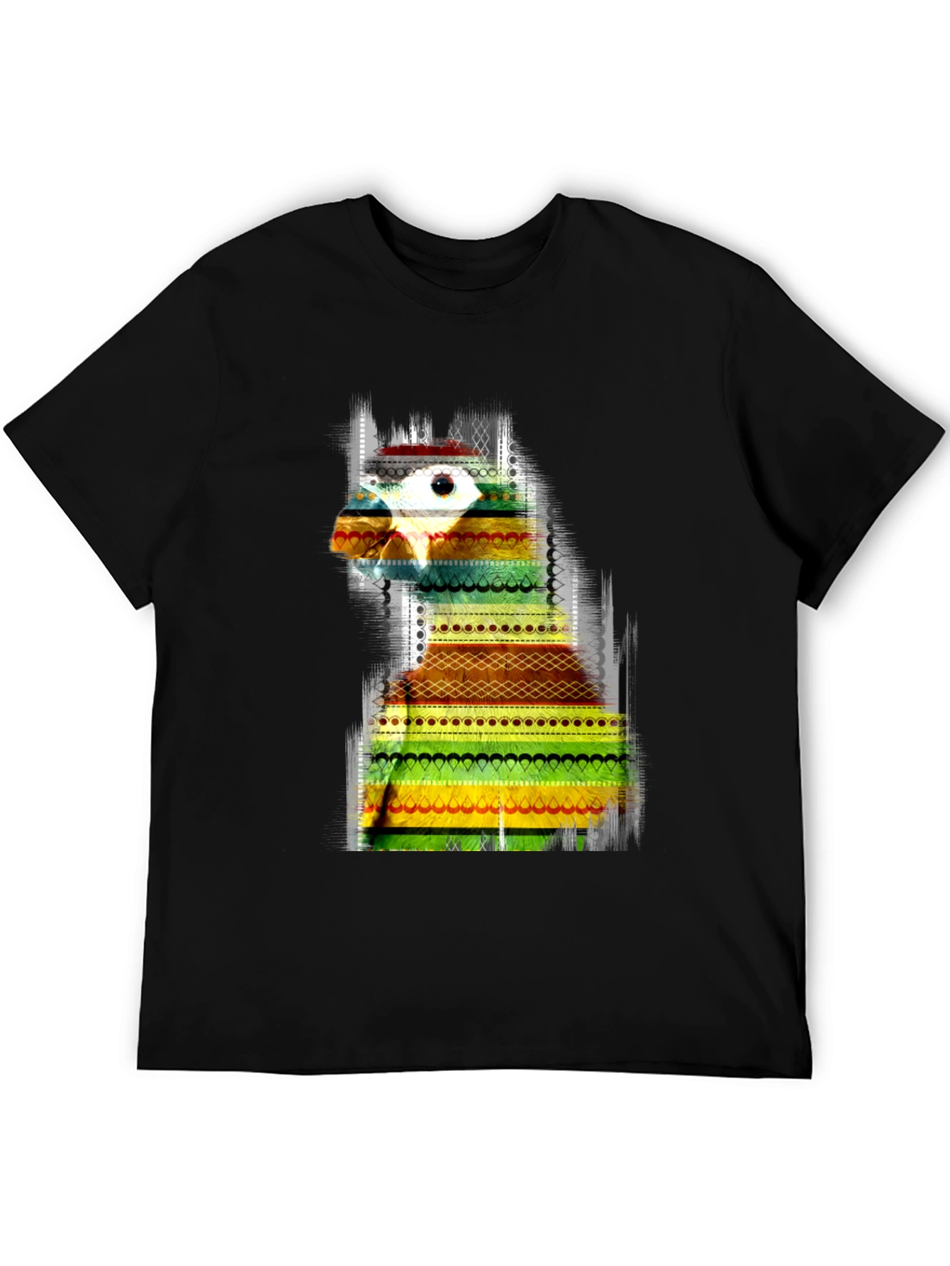 Patterned Llama Graphic Tee - Unique Design