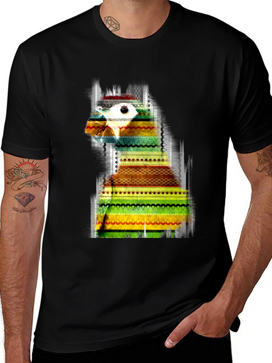 Patterned Llama Graphic Tee - Unique Design