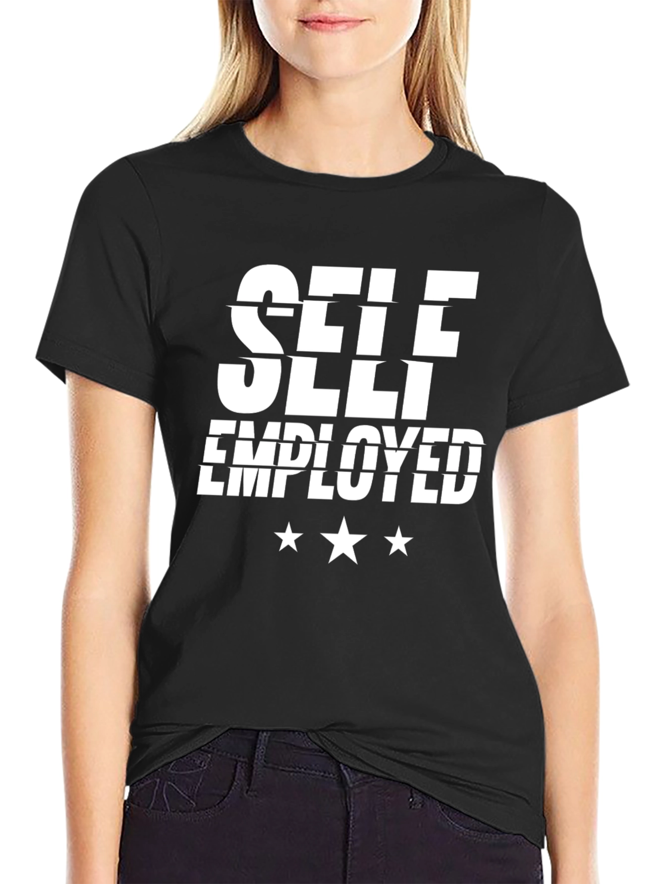 Self Employed Black Graphic Tee