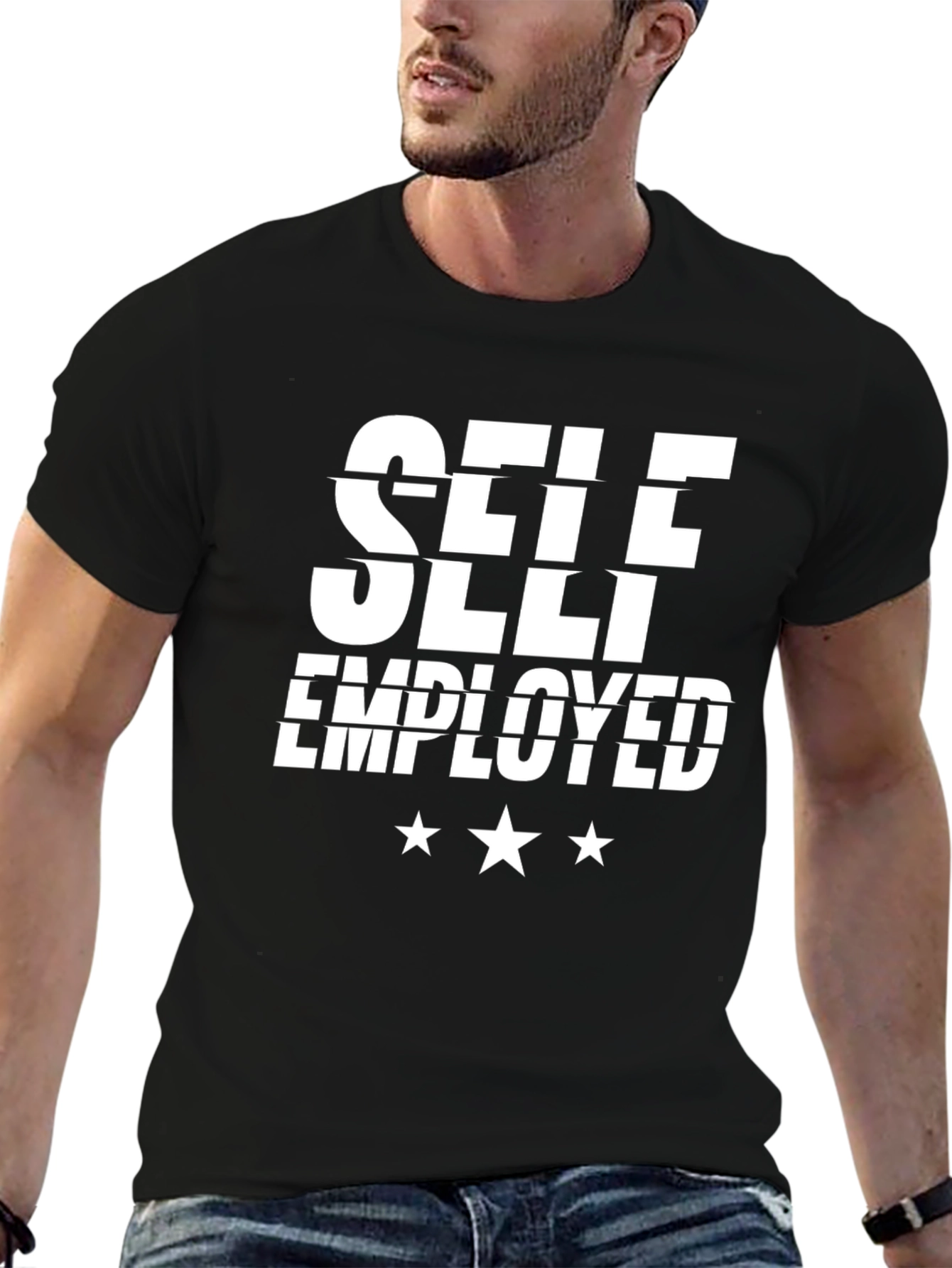 Self Employed Black Graphic Tee