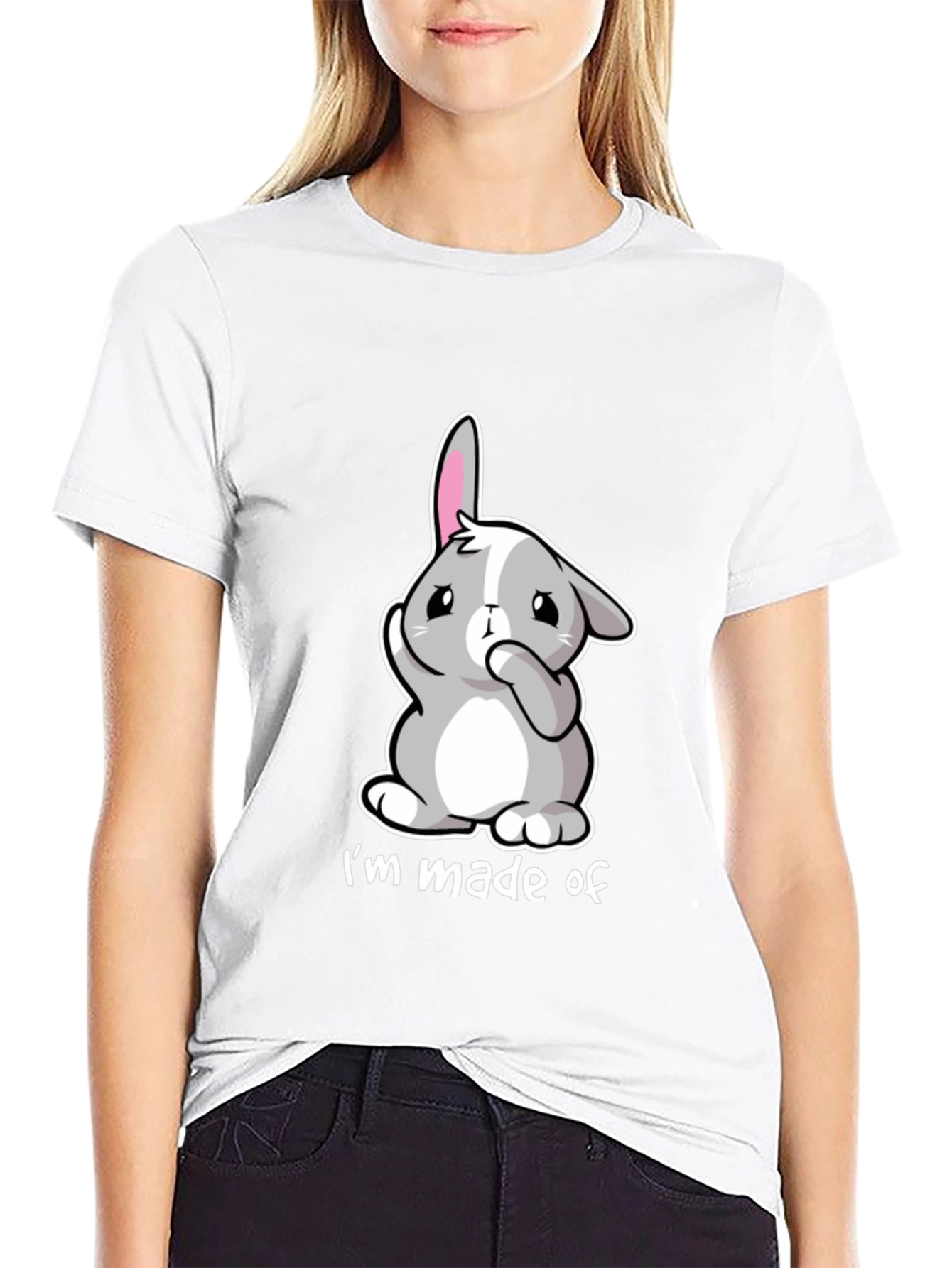 Cute Bunny Im made of Black T-Shirt