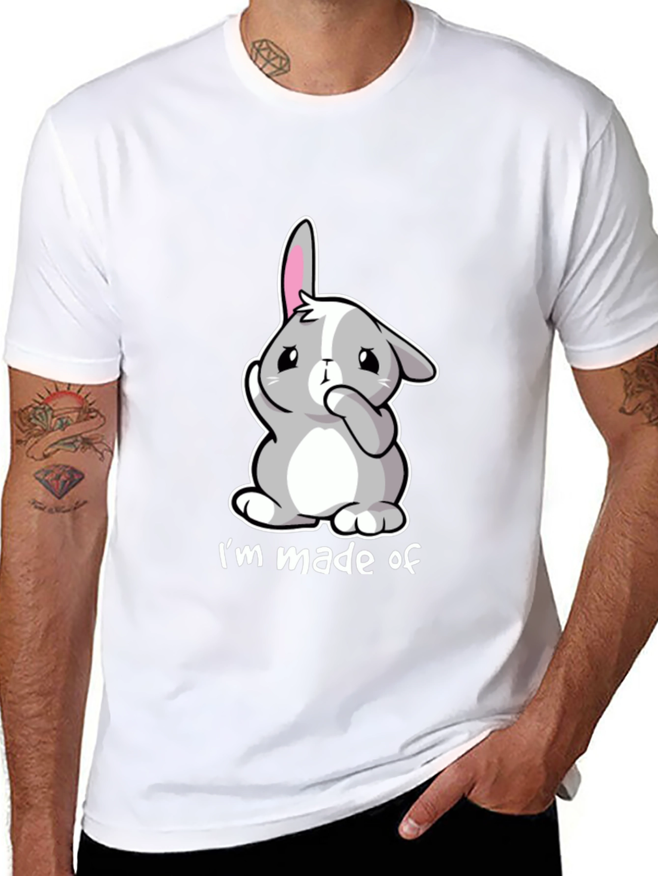 Cute Bunny Im made of Black T-Shirt