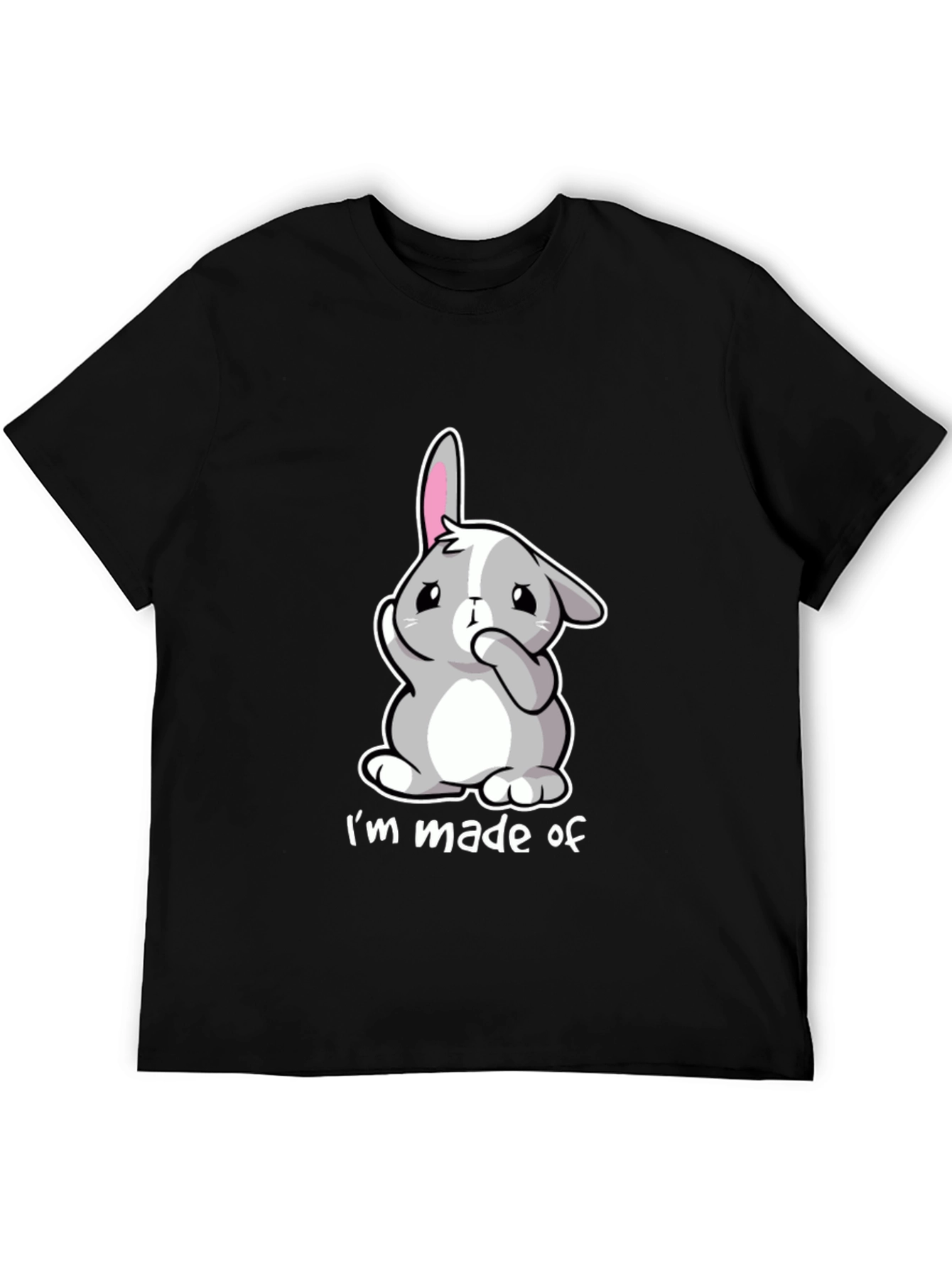 Cute Bunny Im made of Black T-Shirt