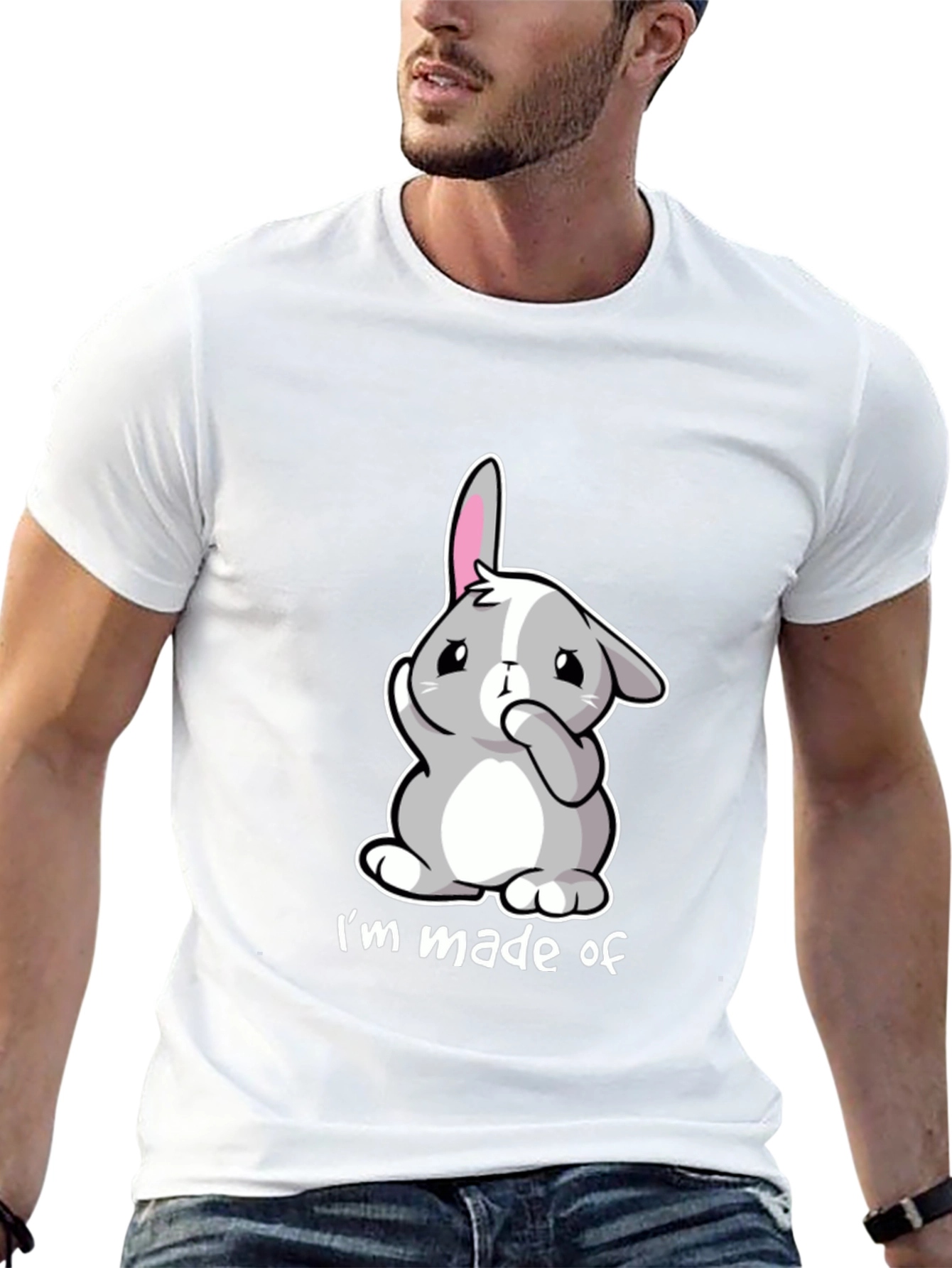 Cute Bunny Im made of Black T-Shirt