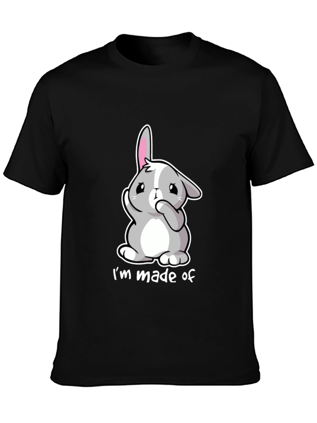 Cute Bunny Im made of Black T-Shirt