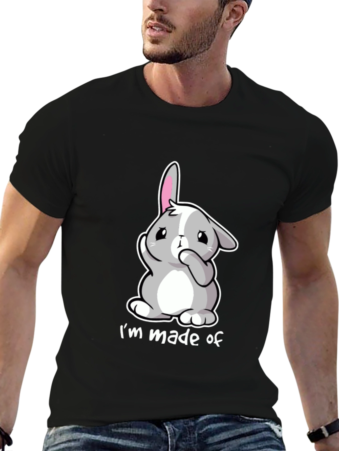 Cute Bunny Im made of Black T-Shirt