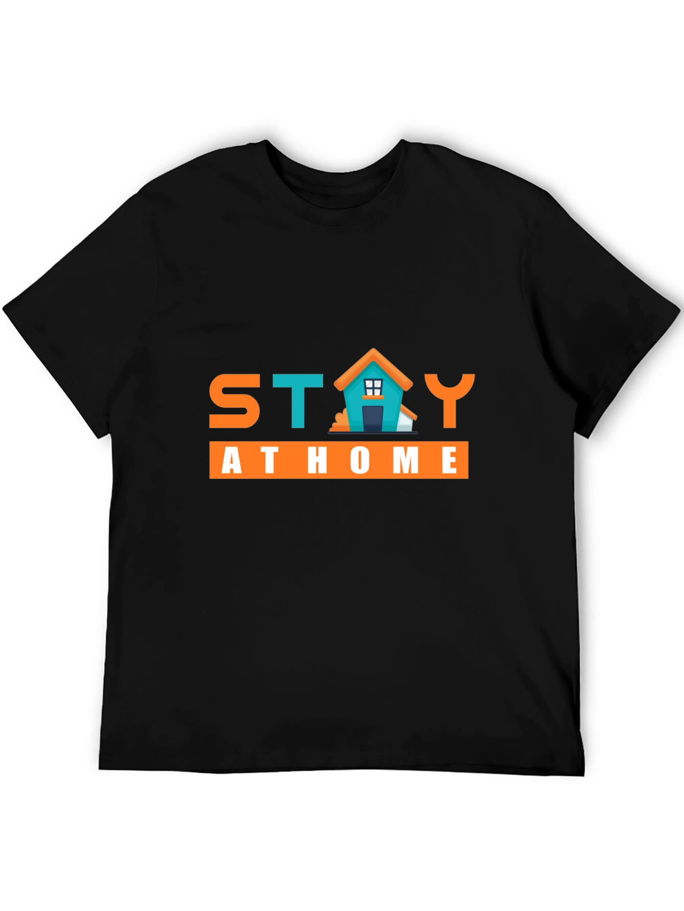 Stay at Home Graphic Tee - Black