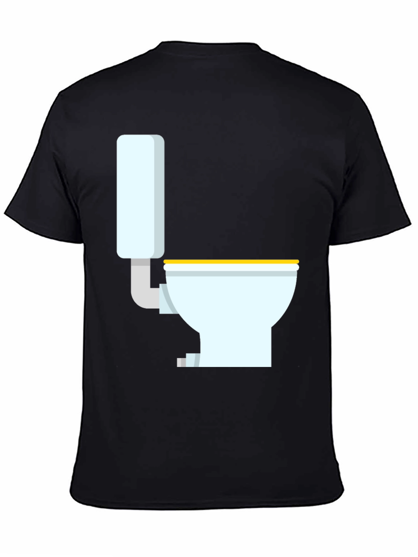 Novelty Toilet Graphic T-Shirt - Black