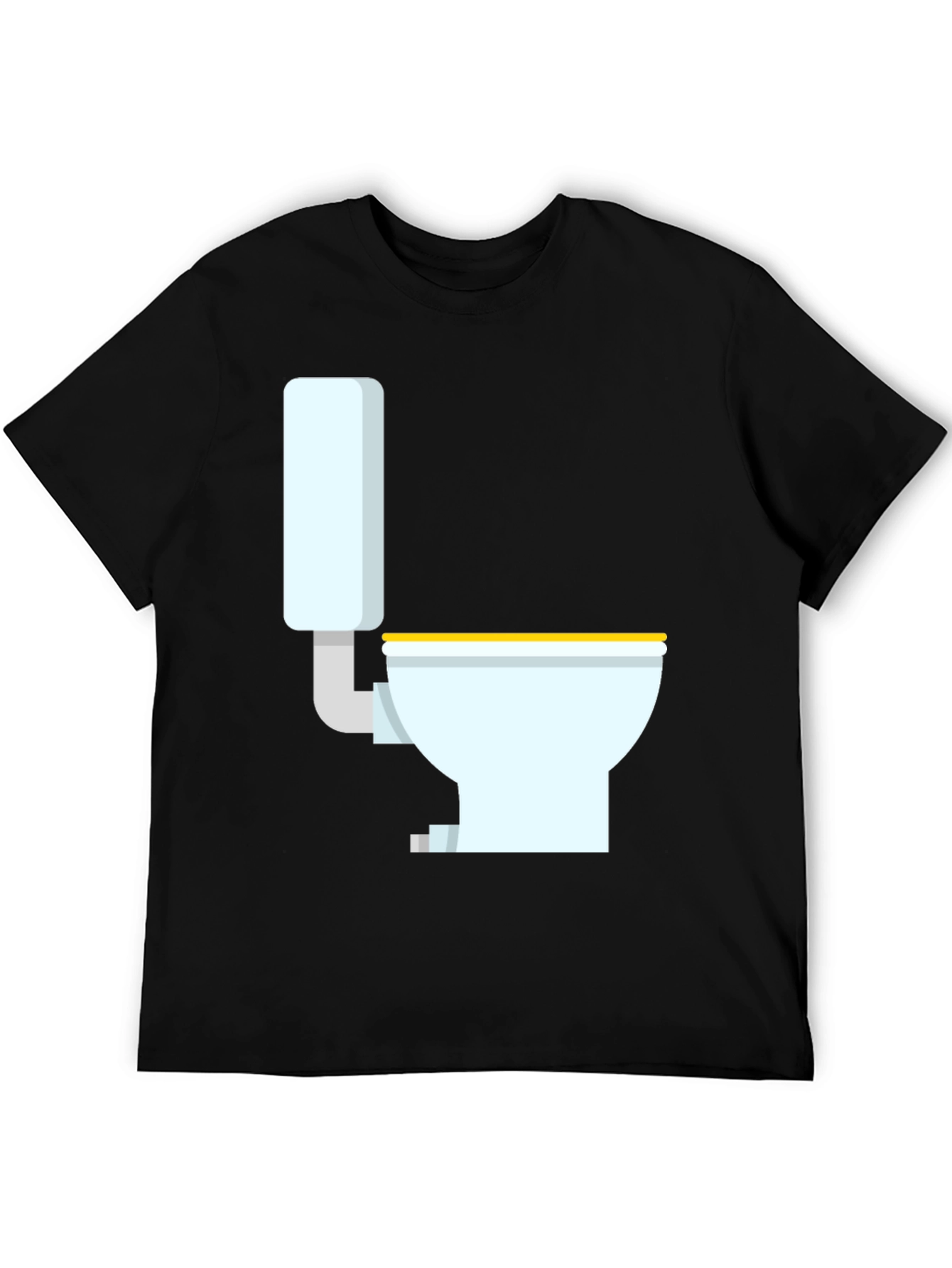 Novelty Toilet Graphic T-Shirt - Black