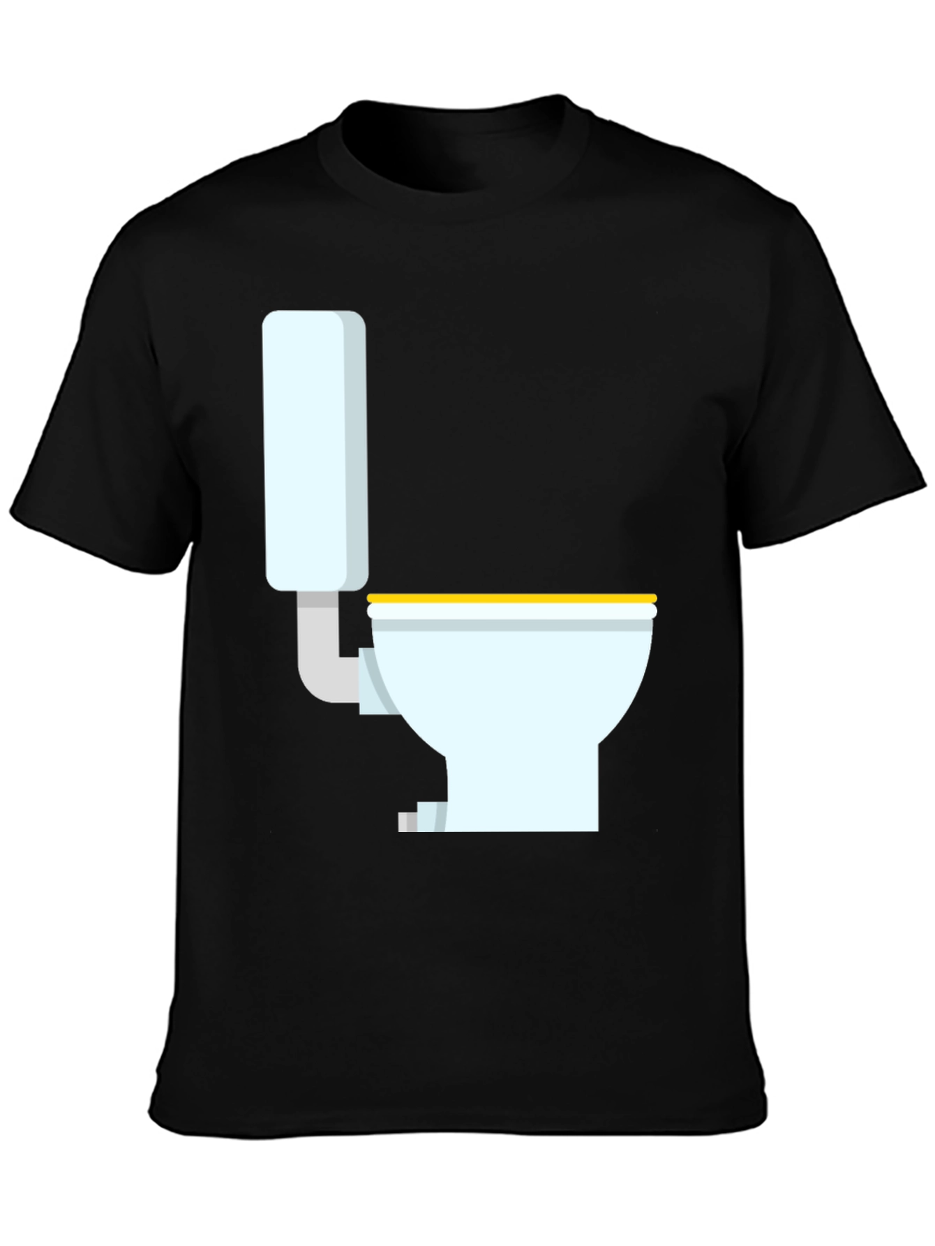 Novelty Toilet Graphic T-Shirt - Black