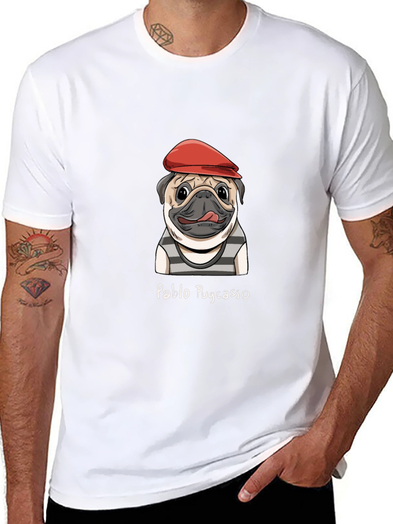 Pablo Pugcasso Tee - Artistic Dog T-Shirt
