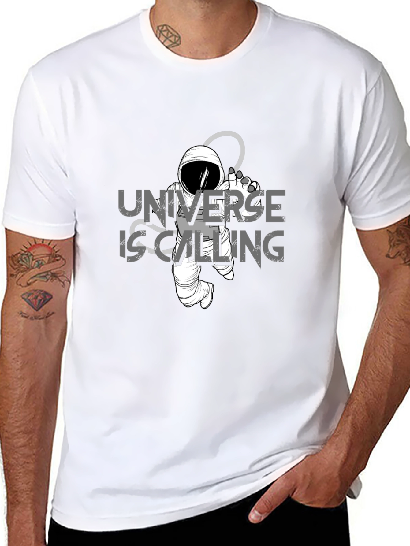 Universe is Calling Black T-Shirt