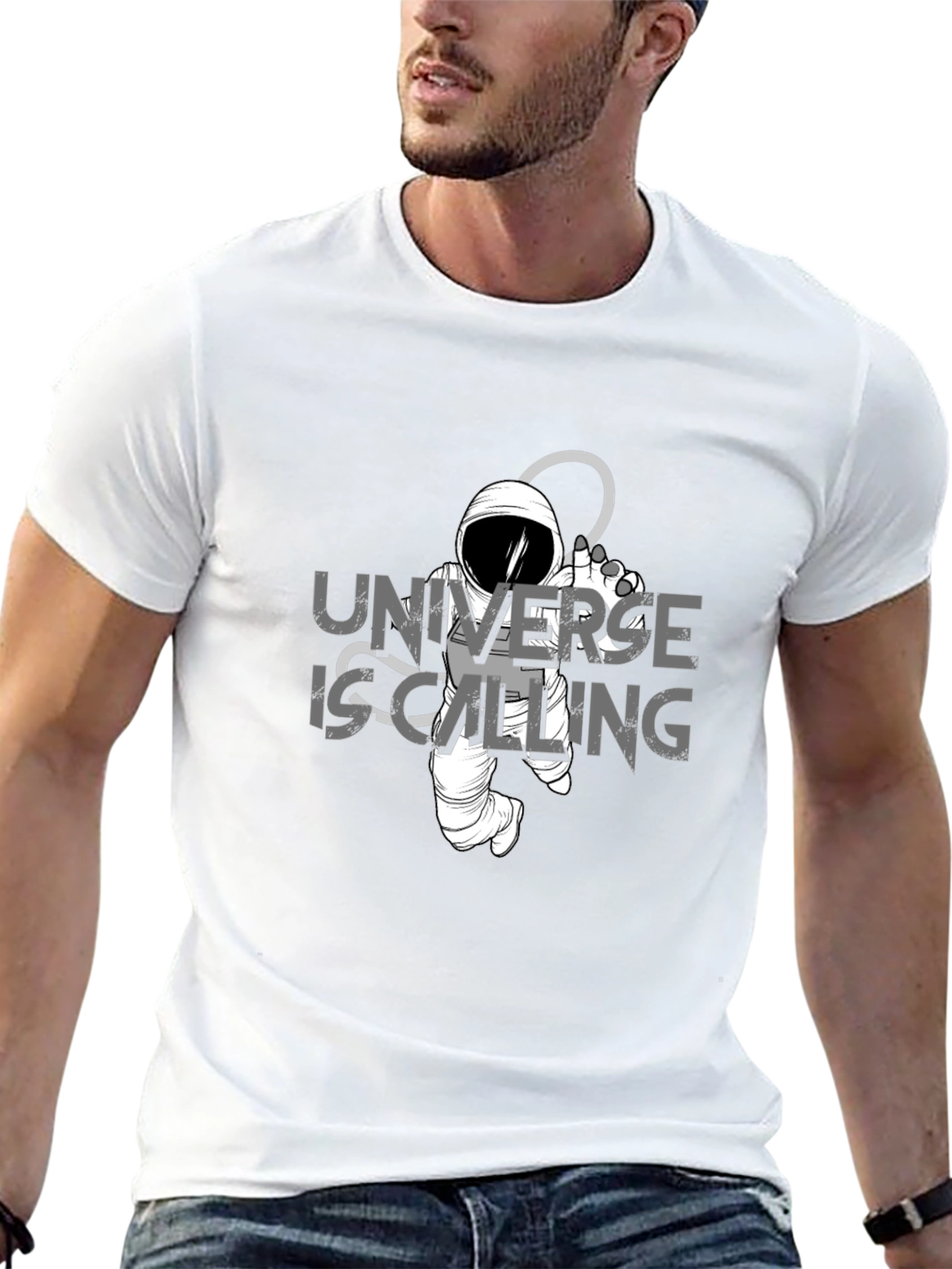 Universe is Calling Black T-Shirt