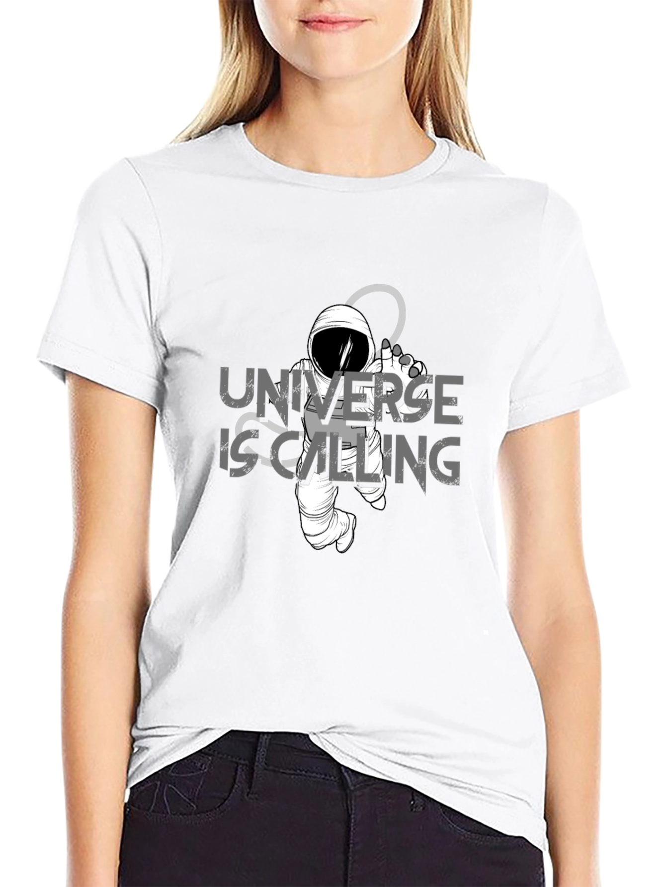 Universe is Calling Black T-Shirt