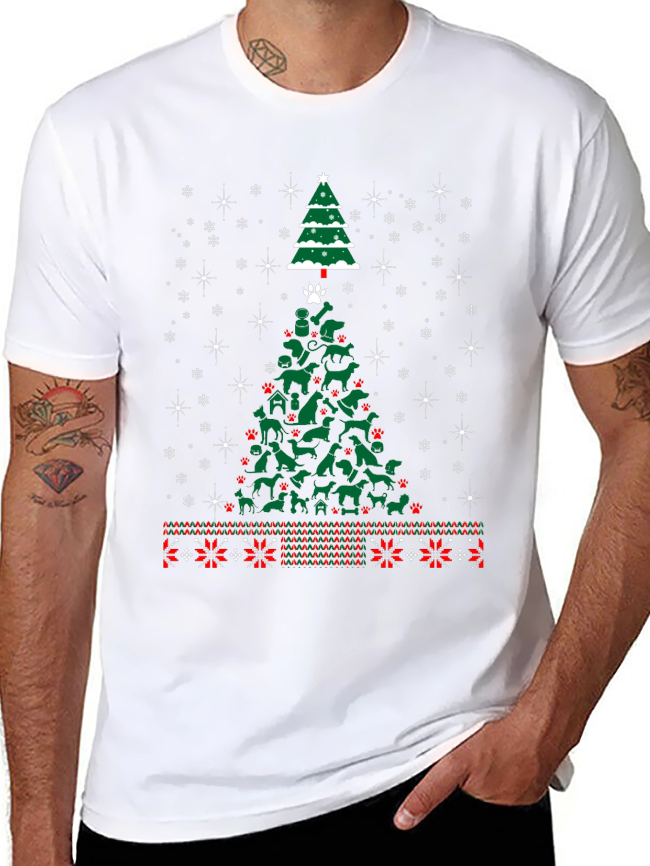 Dog Christmas Tree T-Shirt Holiday Animal Lover