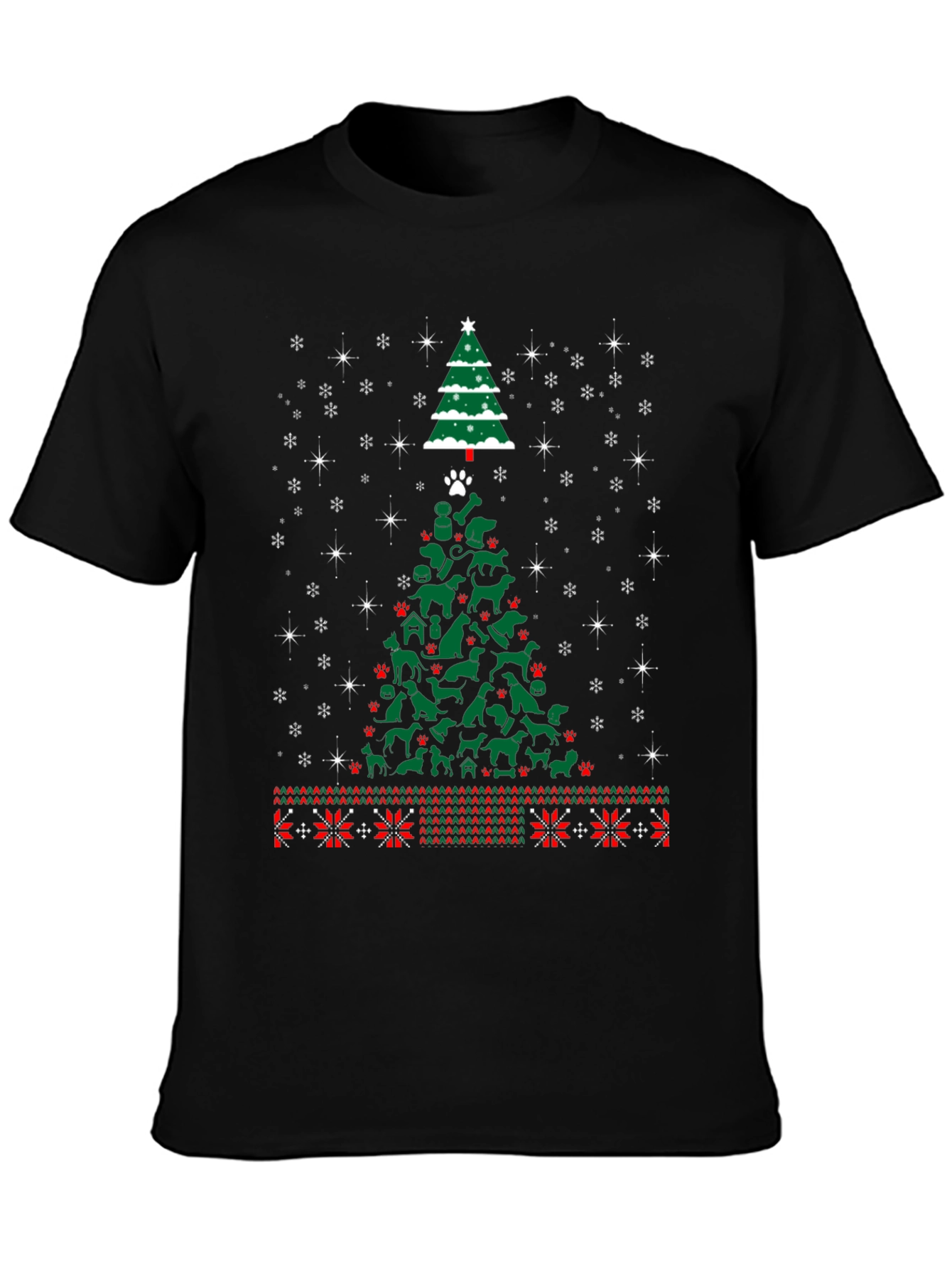 Dog Christmas Tree T-Shirt Holiday Animal Lover