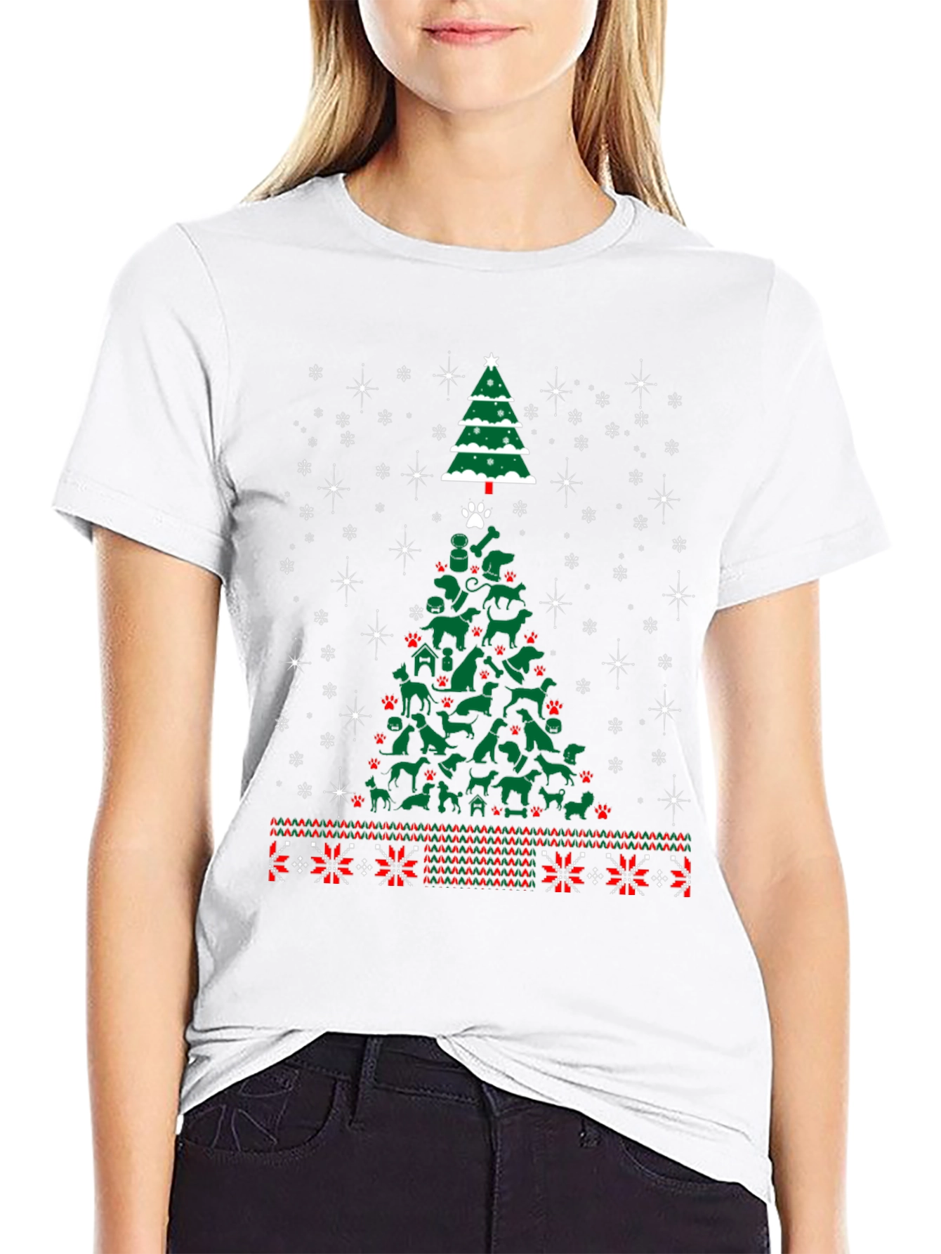 Dog Christmas Tree T-Shirt Holiday Animal Lover