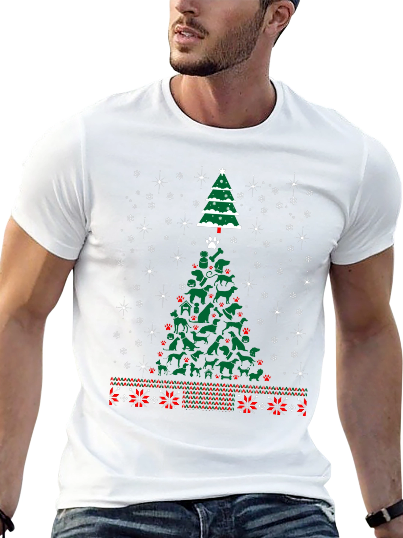Dog Christmas Tree T-Shirt Holiday Animal Lover