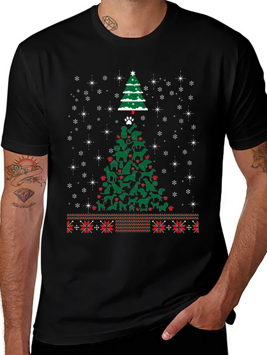 Dog Christmas Tree T-Shirt Holiday Animal Lover
