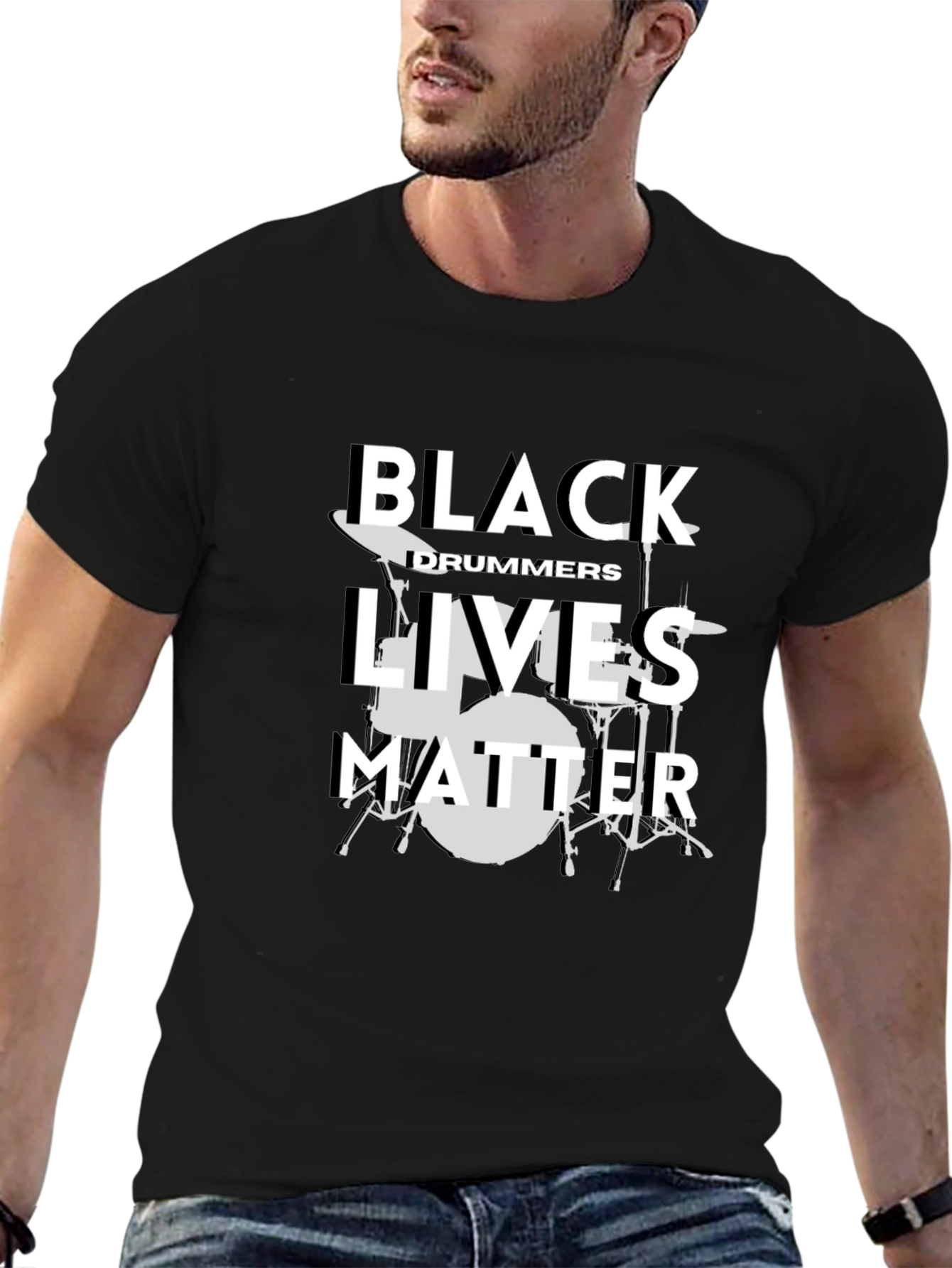 Black Drummers Lives Matter Graphic Tee