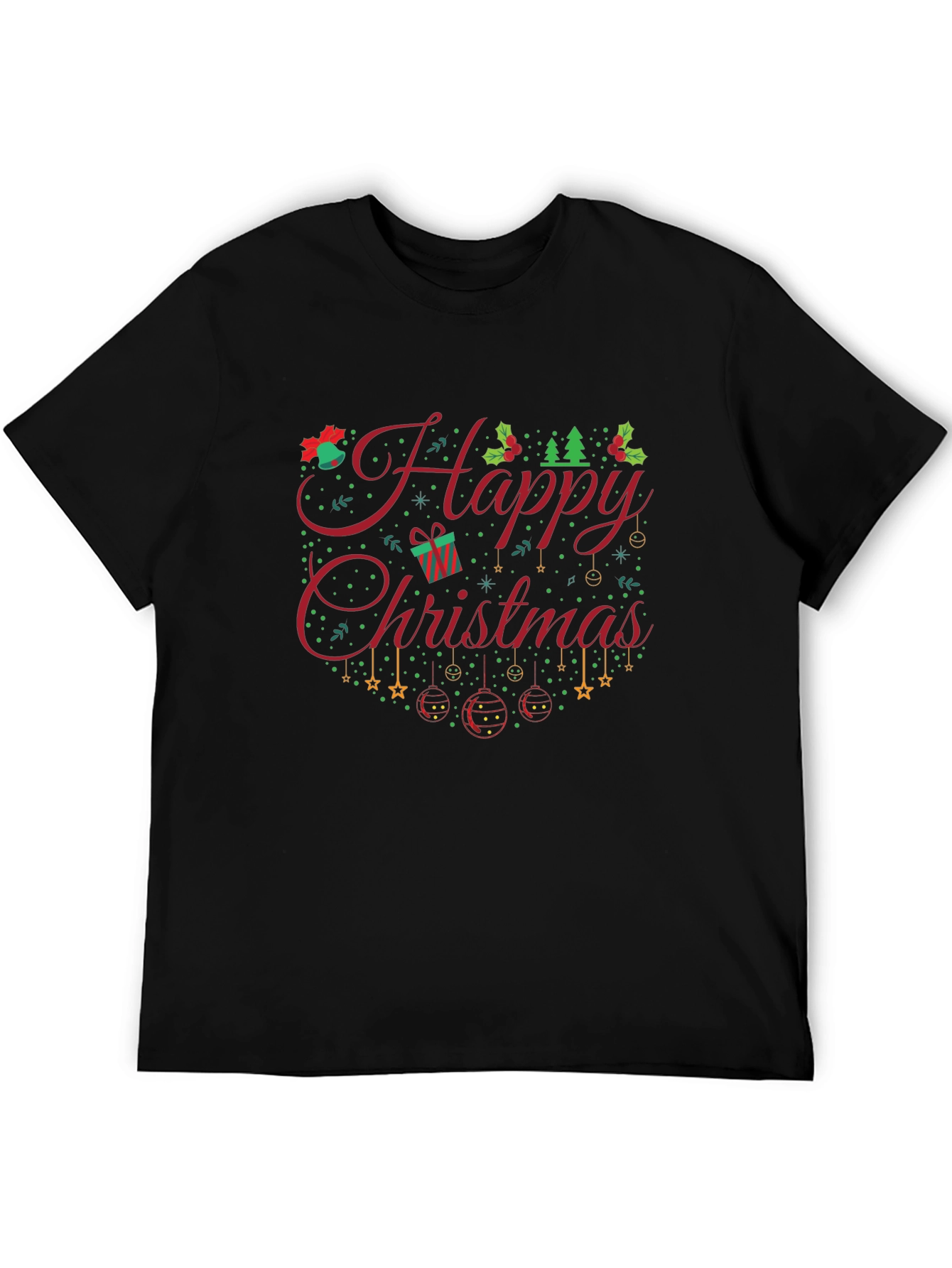 Festive Happy Christmas Graphic T-Shirt
