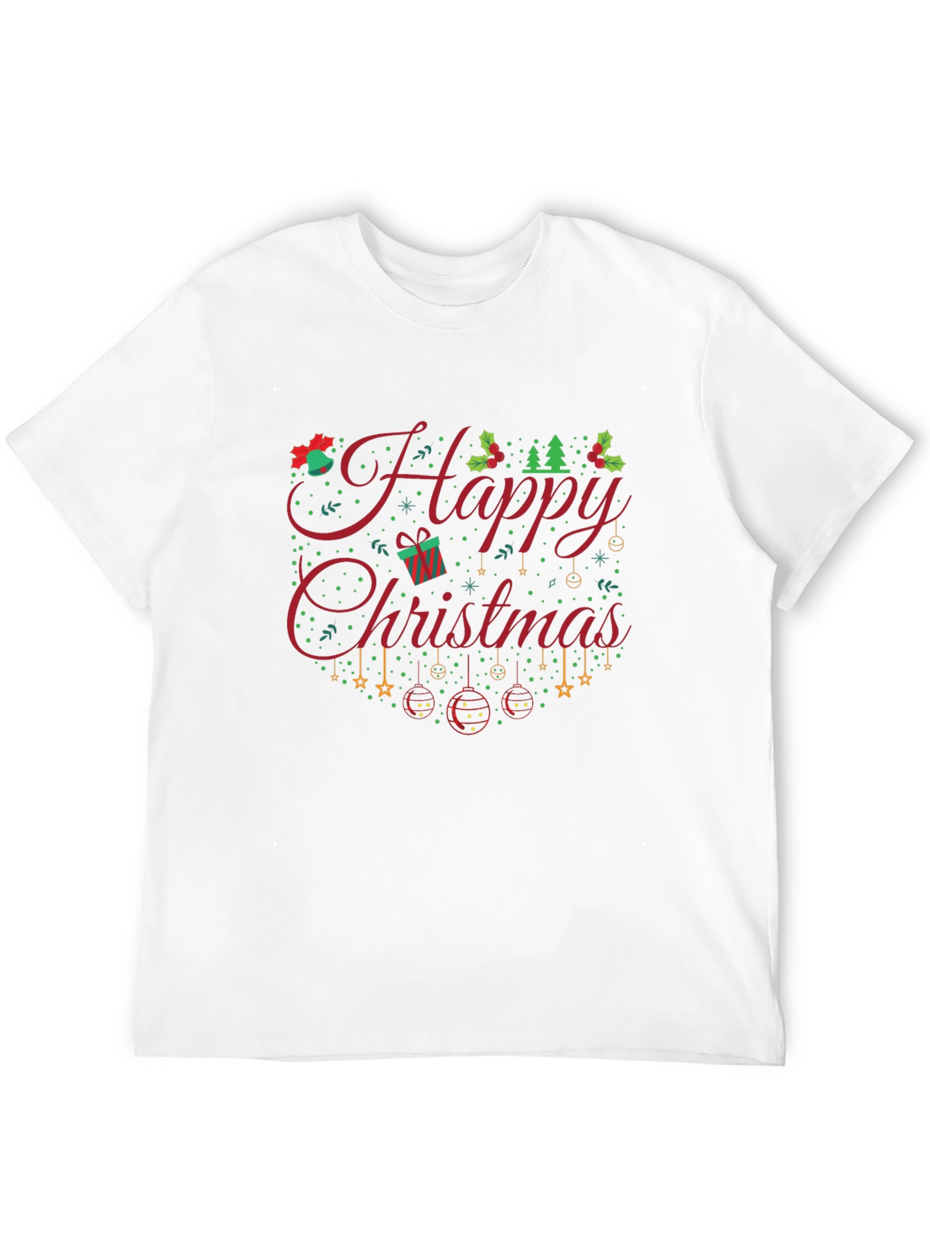 Festive Happy Christmas Graphic T-Shirt