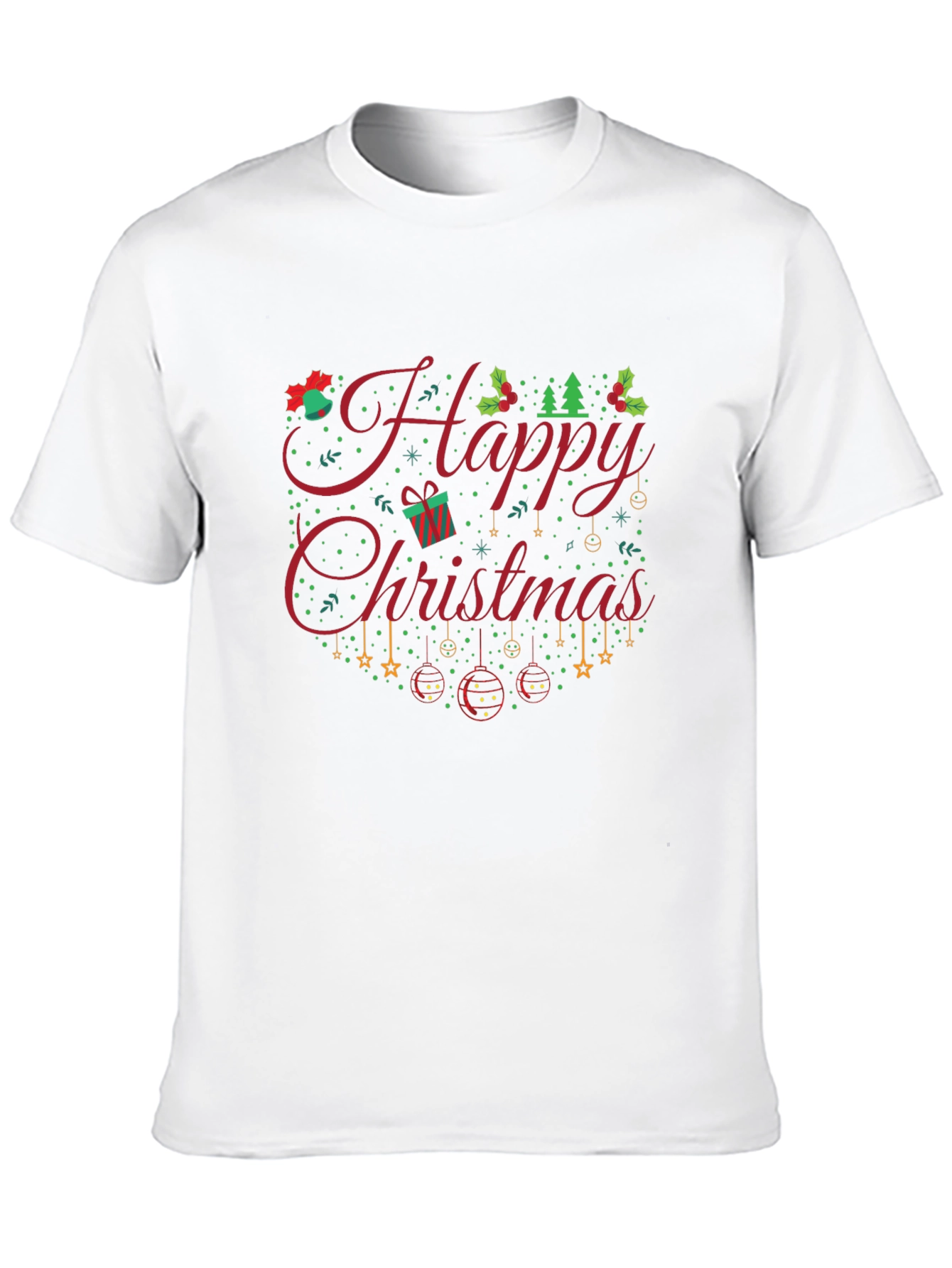 Festive Happy Christmas Graphic T-Shirt