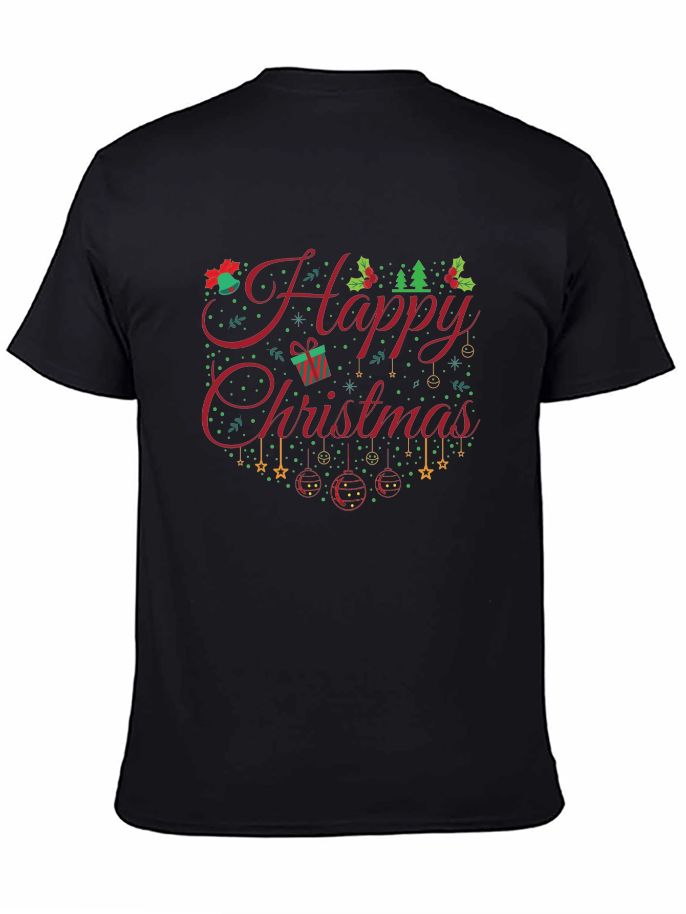 Festive Happy Christmas Graphic T-Shirt