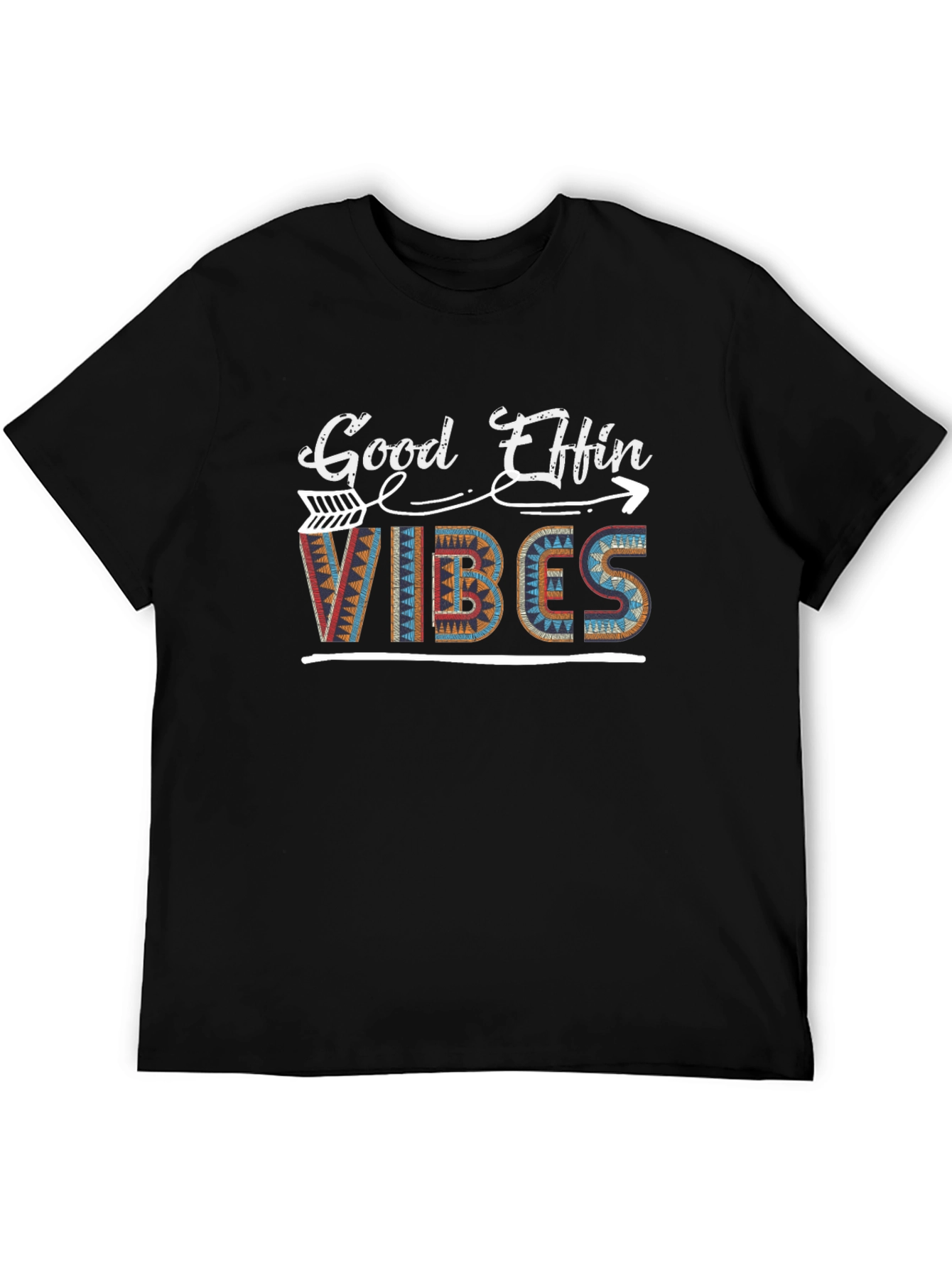 Good Effin Vibes Graphic Tee - Stylish Black T-Shirt