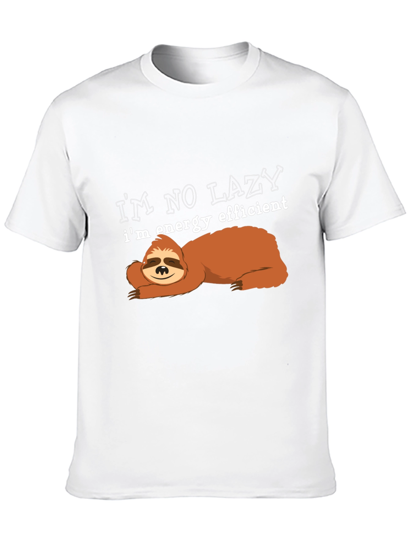 Energy Efficient Sloth Graphic T-Shirt